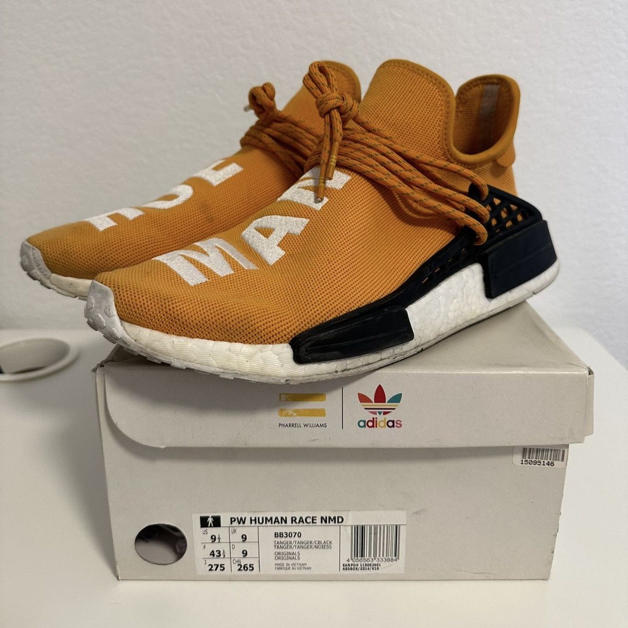 Adidas × Pharrell Pharrell x adidas NMD Human Race 'Tangerine' Size US 9.5 / EU 42-43 - 1 Thumbnail