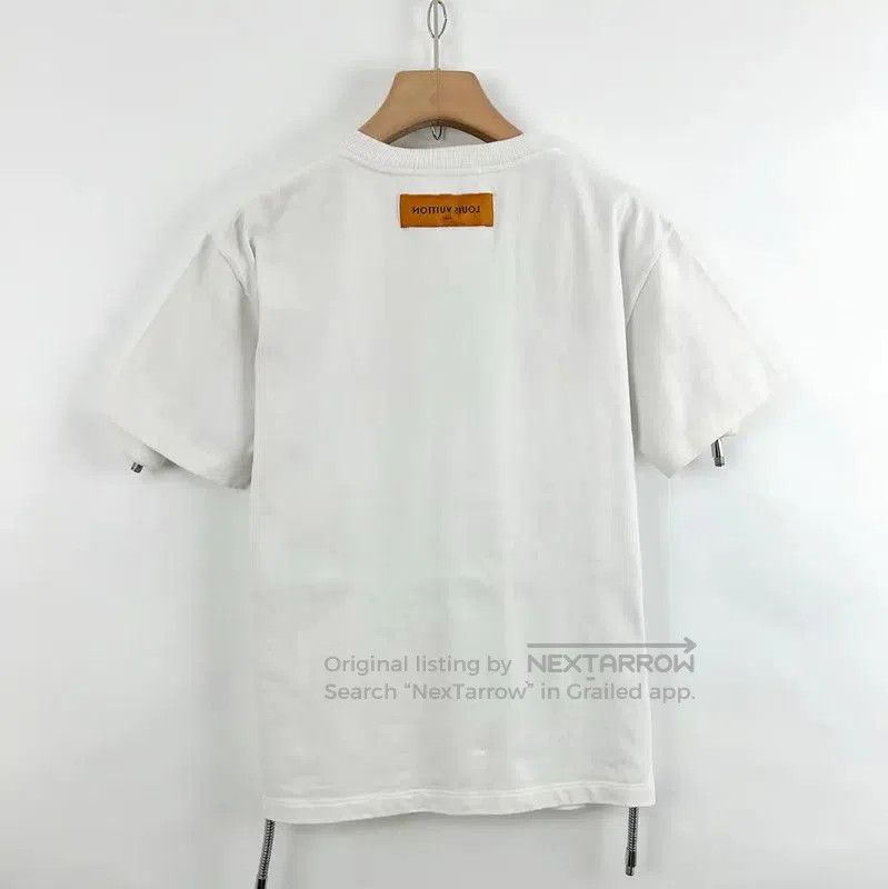 Louis Vuitton Louis Vuitton White Cotton Embroidered Short Sleeve T. Size S / US 4 / IT 40 - 2 Thumbnail