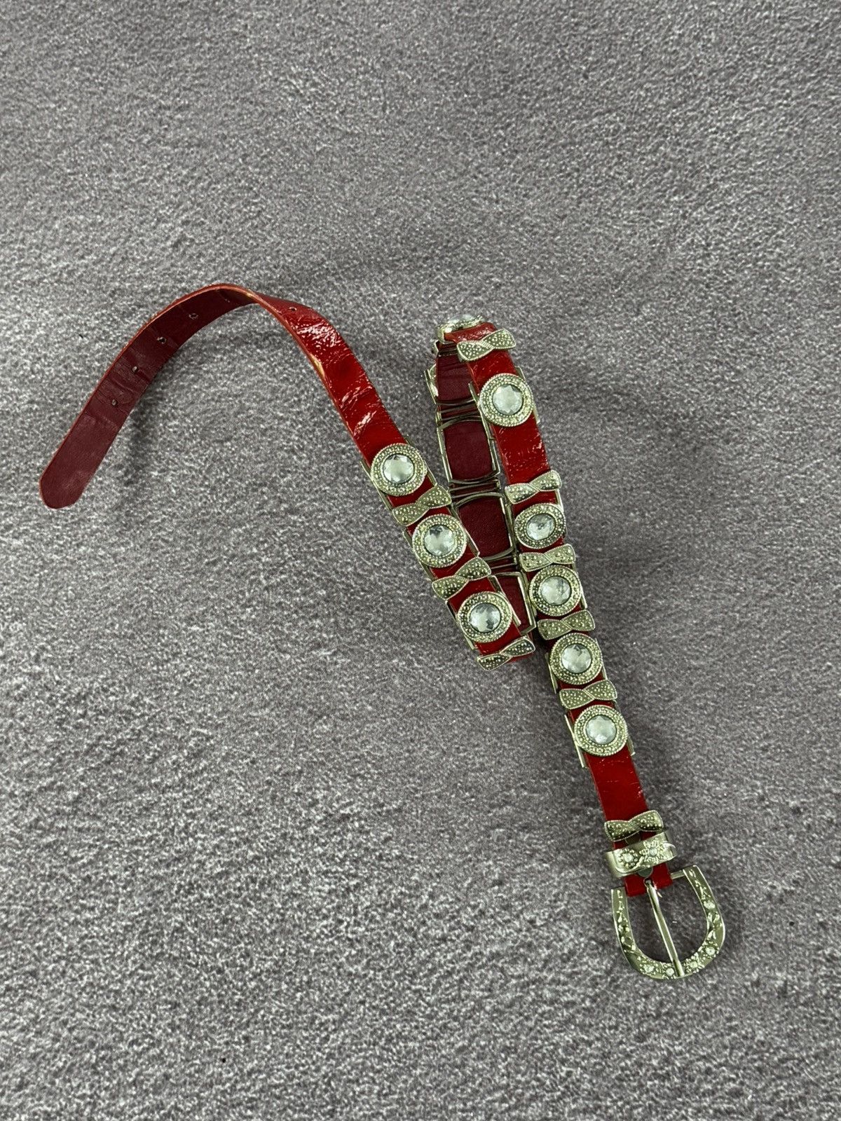 Hysteric Glamour Vintage Leather Belt with rhinestones and Glam design Size ONE SIZE - 1 Thumbnail