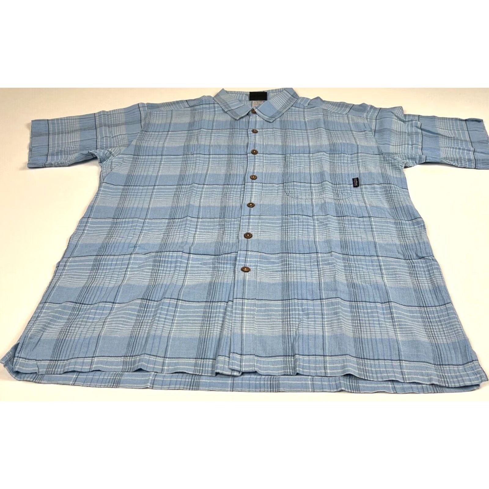 Patagonia Patagonia Plaid Short Sleeve Button-Up Shirt L Blue Mens Size US L / EU 52-54 / 3 - 3 Thumbnail