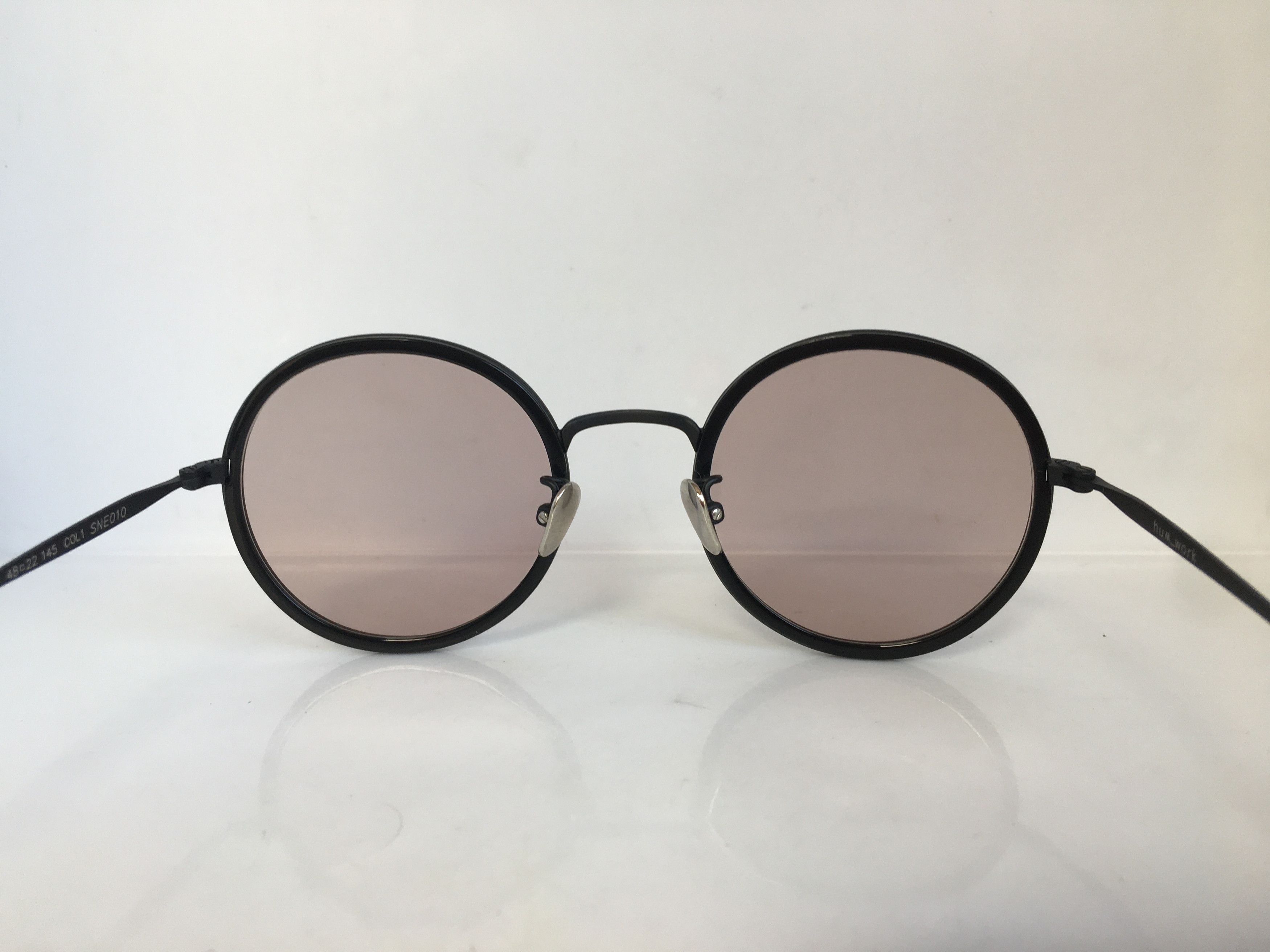 Other Hum_work Oversize Black Round Sunglasses Frame BUDDY HOLLY Size ONE SIZE - 4 Thumbnail