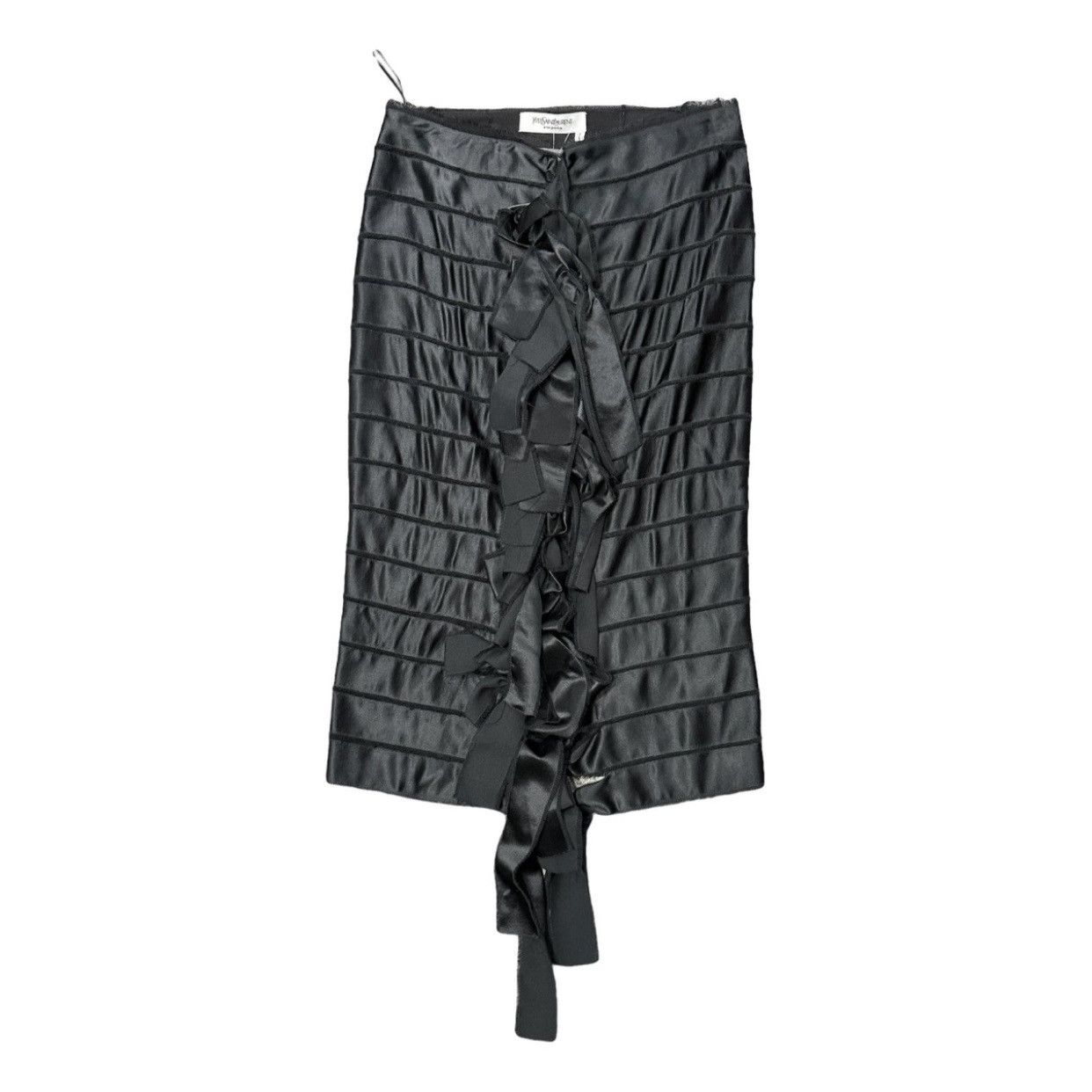 Yves Saint Laurent Yves Saint Laurent by Tom Ford silk skirt with bows. Size 26" / US 2 / IT 38 - 1 Thumbnail