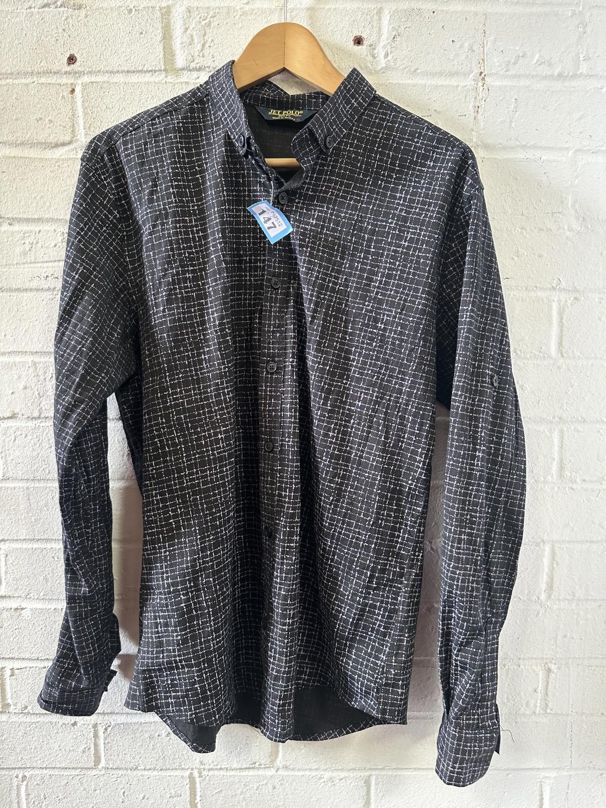 Designer Jet Polo Slim Fit Men's Button Up Shirt XL Size US XL / EU 56 / 4 - 1 Thumbnail