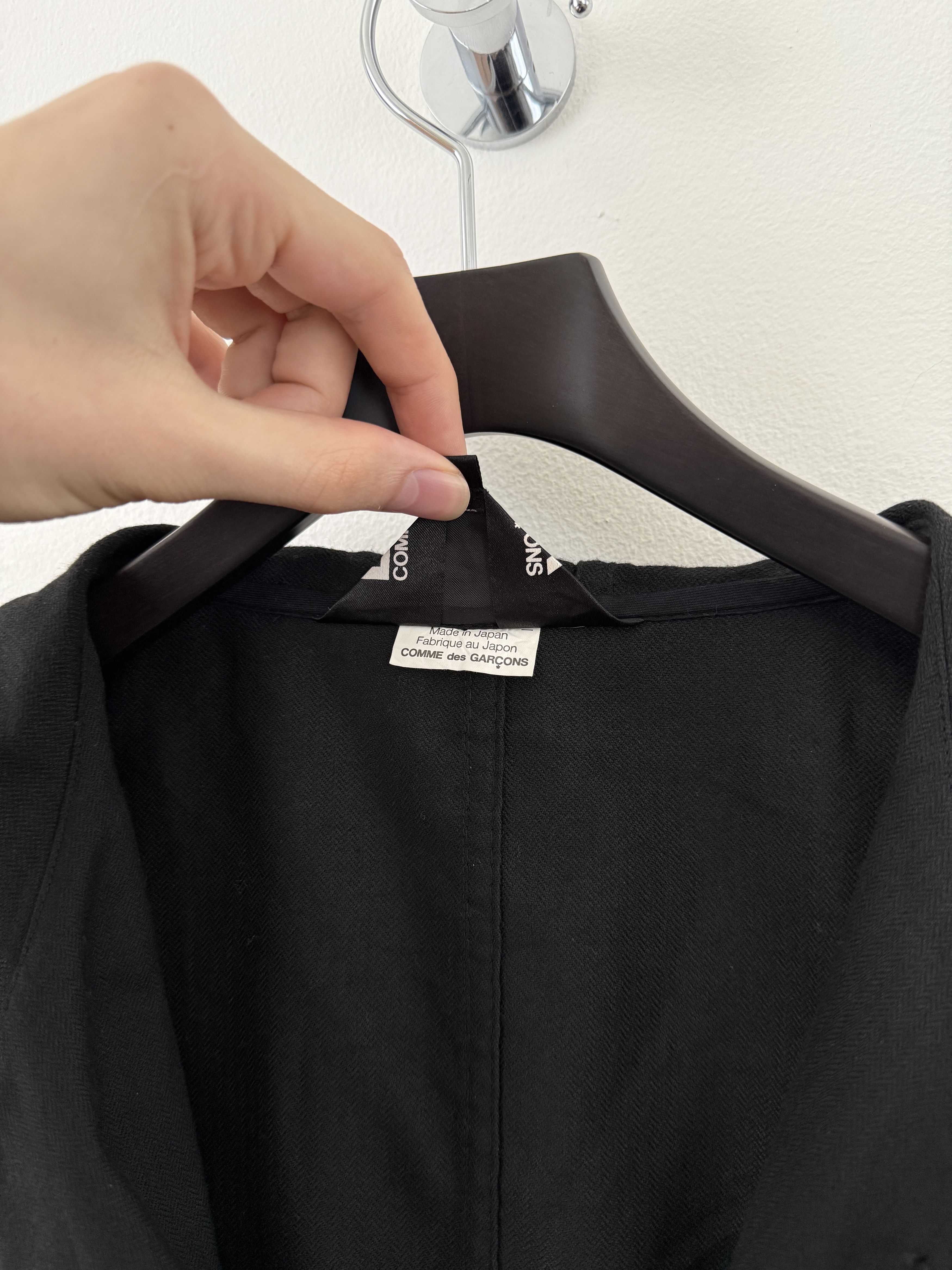 Comme des Garcons Black Hooded Button Up Jacket Size US M / EU 48-50 / 2 - 8 Thumbnail