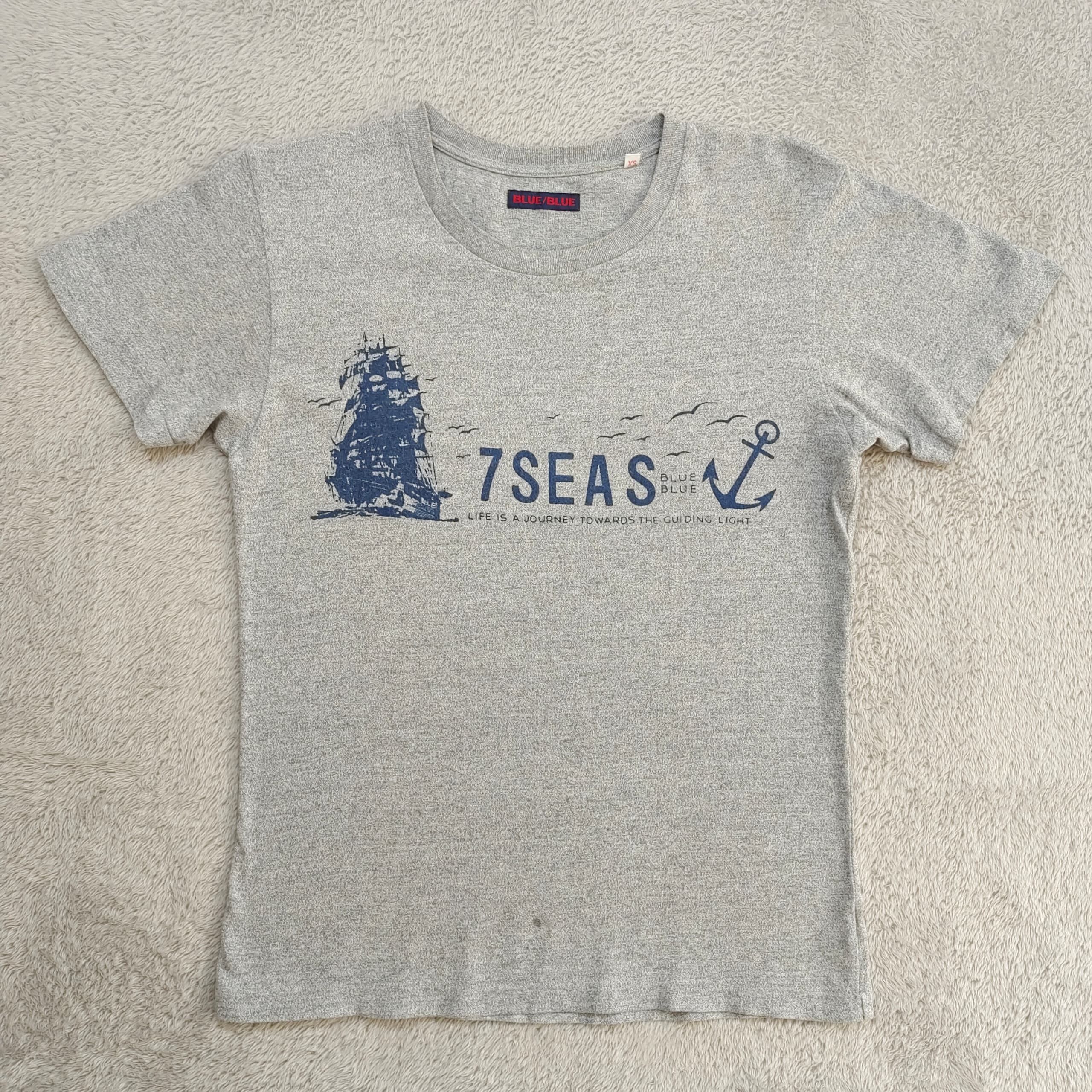 Blue Blue Japan Vintage Blue Blue Japan 7 SEAS Tee, Heather Gray XS Size US S / EU 44-46 / 1 - 1 Thumbnail