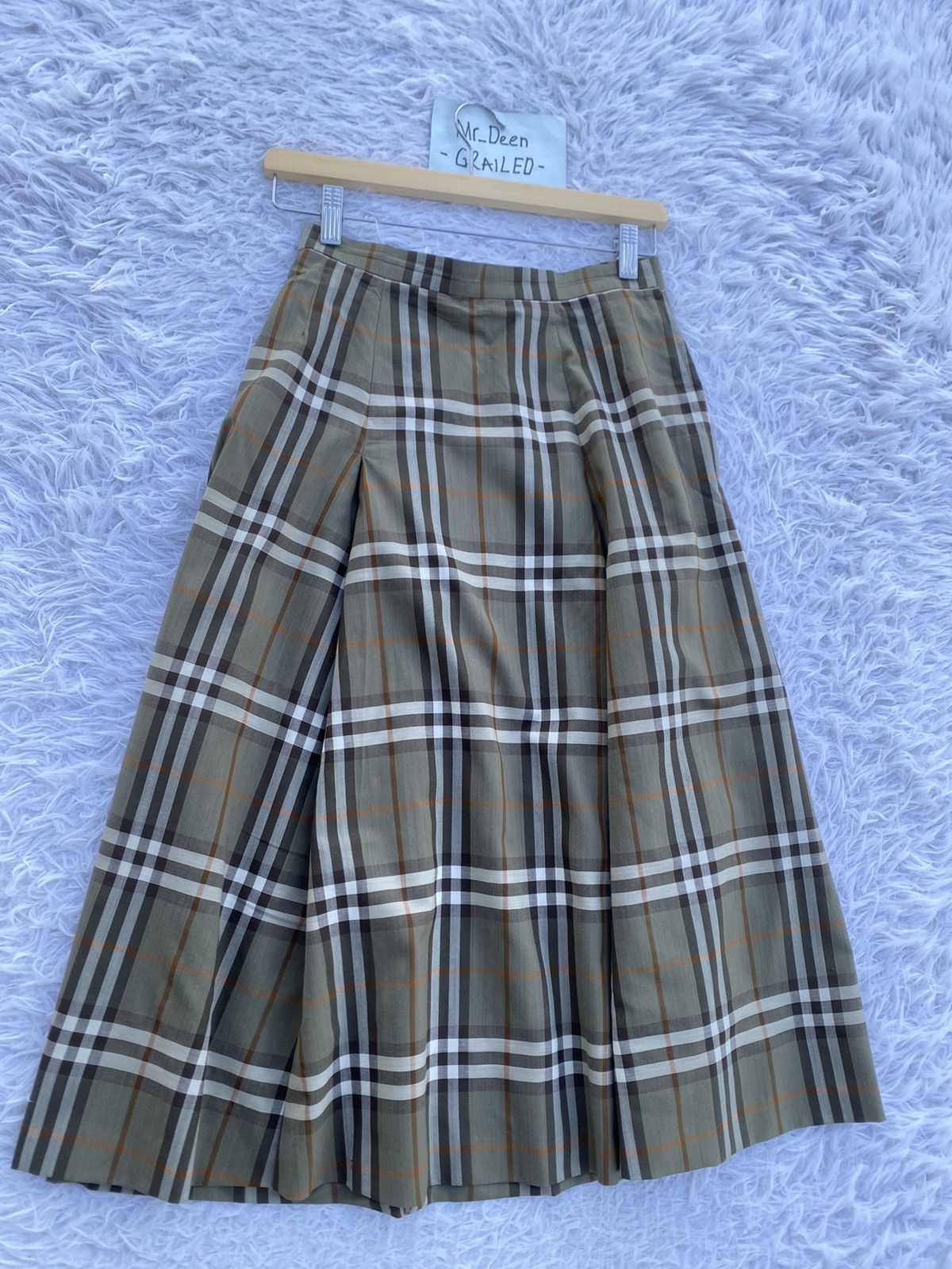Burberry Rare Vintage 90s Burberry Checkered Midi Skirt Size 26" / US 2 / IT 38 - 2 Thumbnail