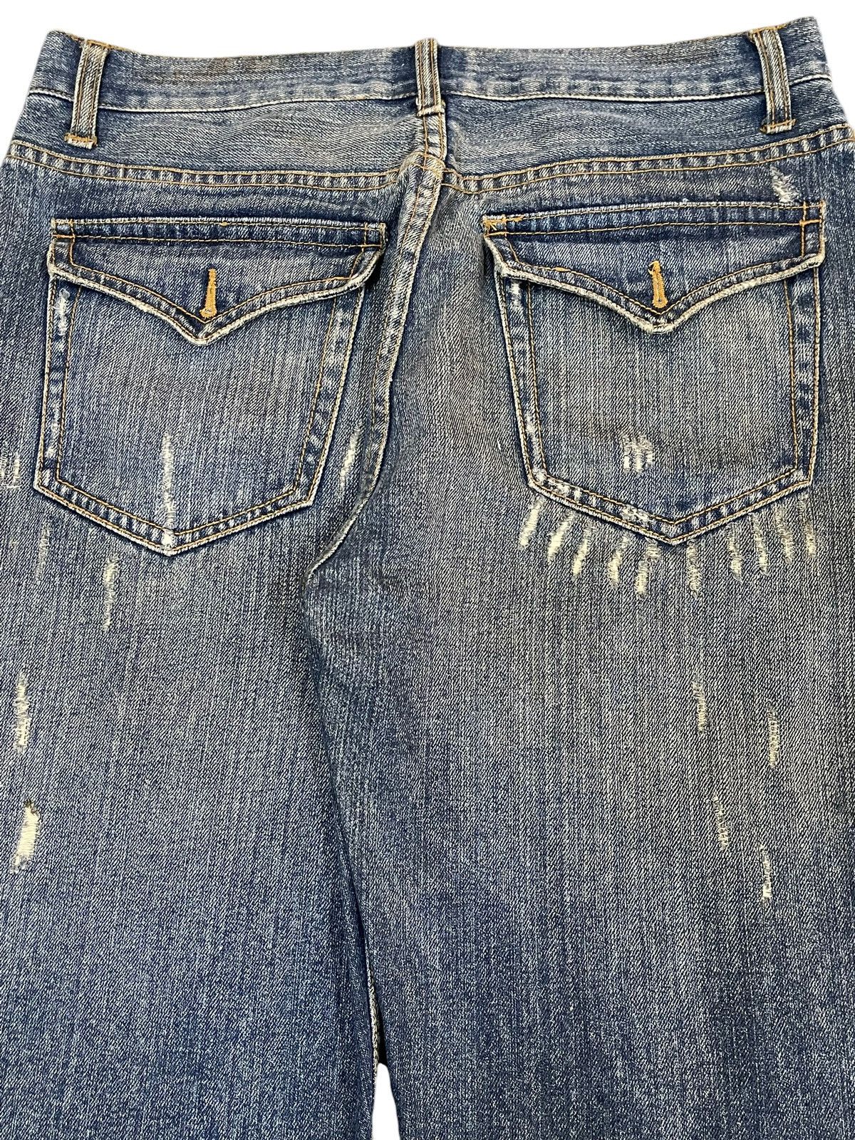 14th Addiction Vintage Japanese Nylaus Mud Wash Distressed Wide Leg Jeans Size US 32 / EU 48 - 6 Thumbnail