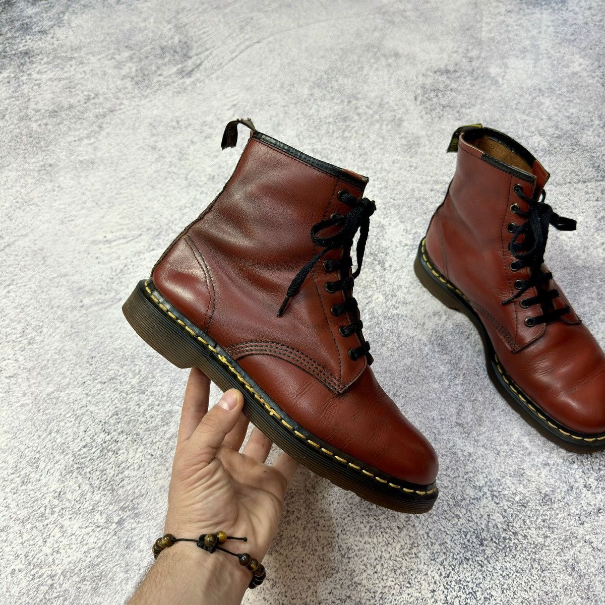 Dr. Martens × Vintage Rare Vintage Dr. Martens 1460 Cherry Red US9 UK8 27cm Size US 9 / EU 42 - 4 Thumbnail