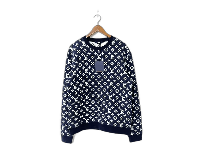 Louis Vuitton Louis Vuitton Blue Logo Sweatshirt Size US M / EU 48-50 / 2 - 1 Thumbnail