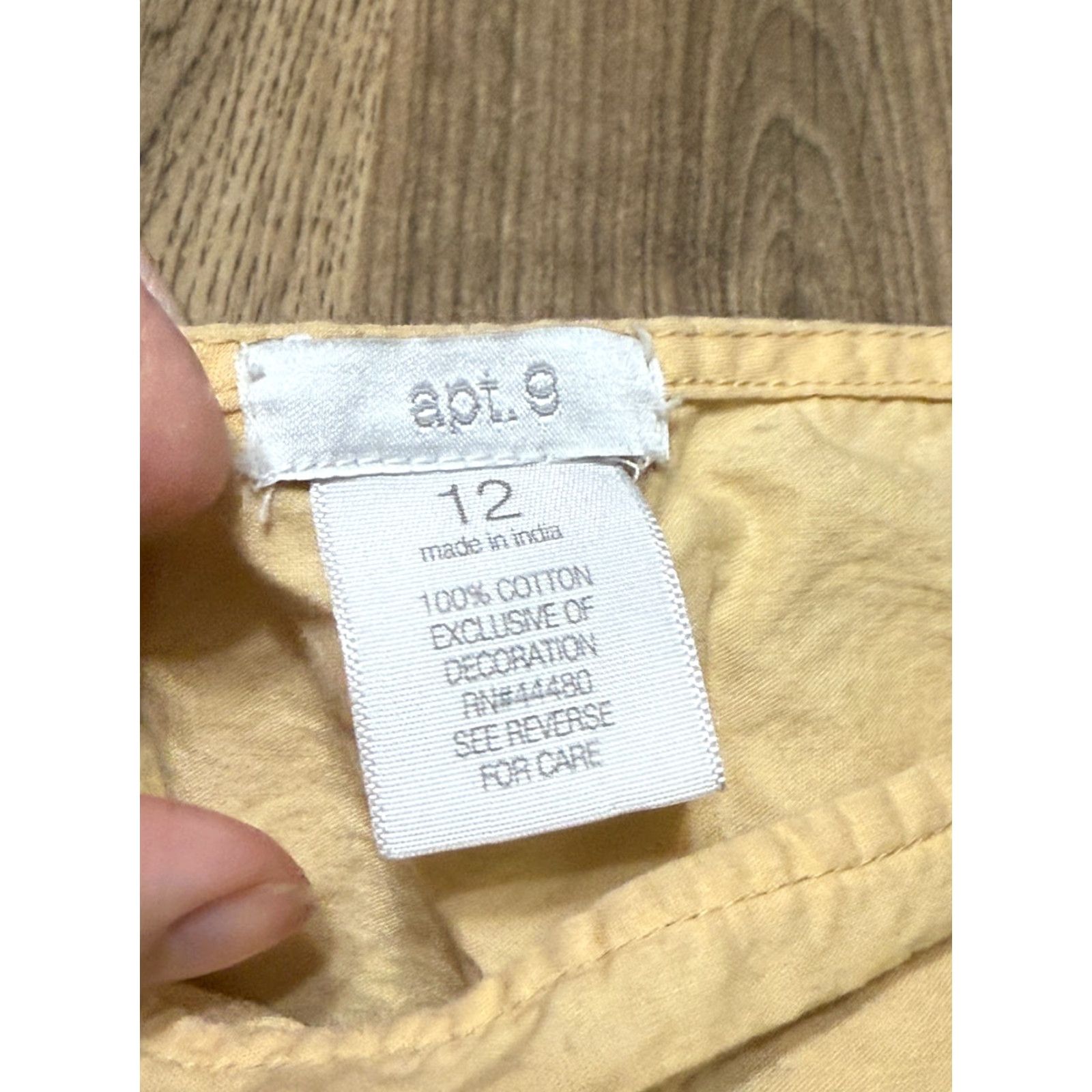 Apt. 9 APT. 9 Skirt Women's Size 12 Maxi A-Line Yellow Green Tiered Cotton 12" Rise Mid Zip Casual Free Return Womens Size 34" / US 12 / IT 48 - 5 Thumbnail