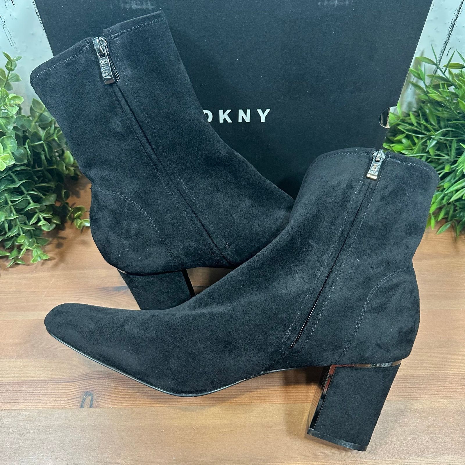 DKNY DKNY Women's Cavale Black Stretch Booties Size 11 Size US 11 / IT 41 - 7 Thumbnail