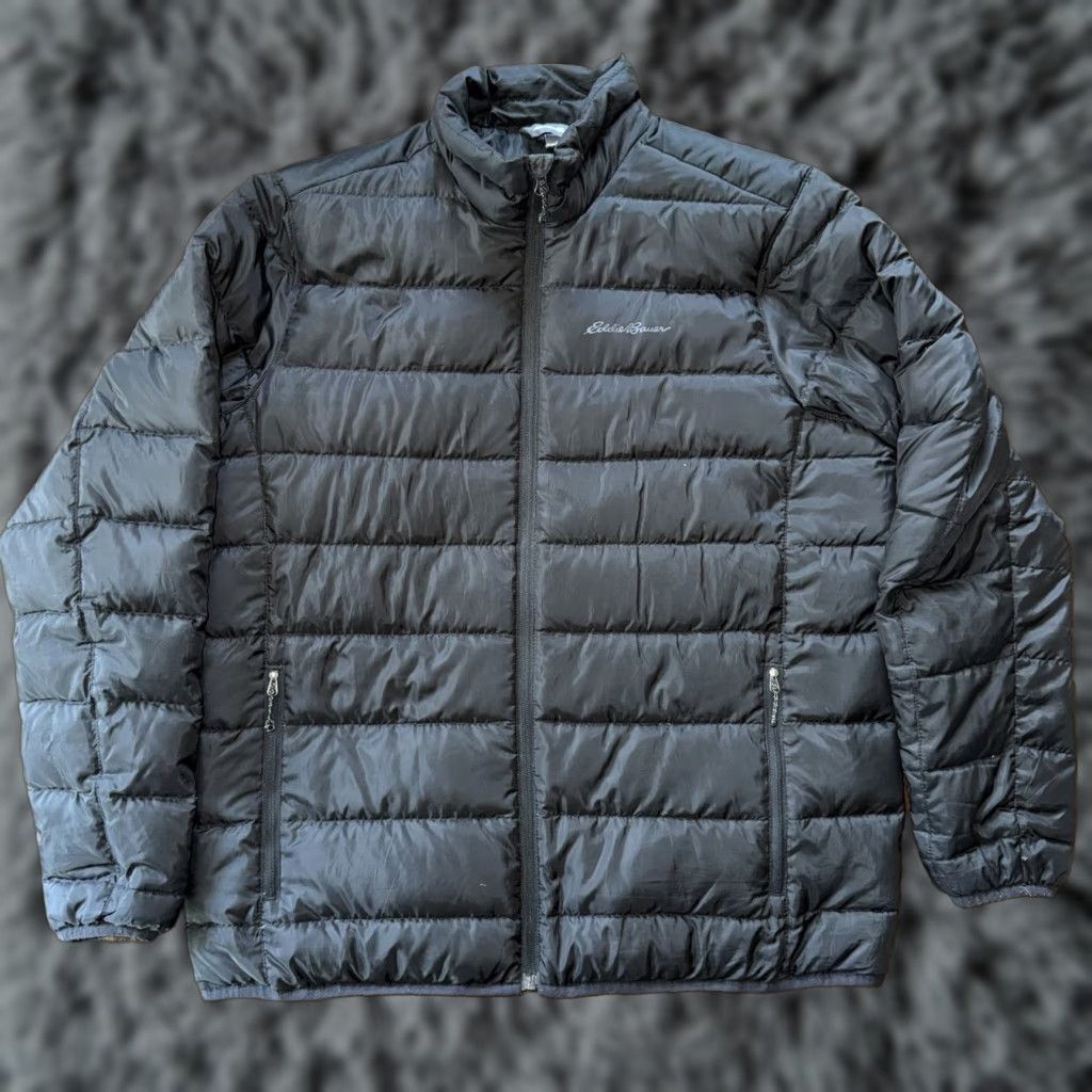 Eddie Bauer Eddie Bauer Down Jacket Men L EB650 Puffer Full Zip Long Sleeve Casual Outdoor Hiking Walking Regular 100% Polyester Blue Size US L / EU 52-54 / 3 - 1 Thumbnail