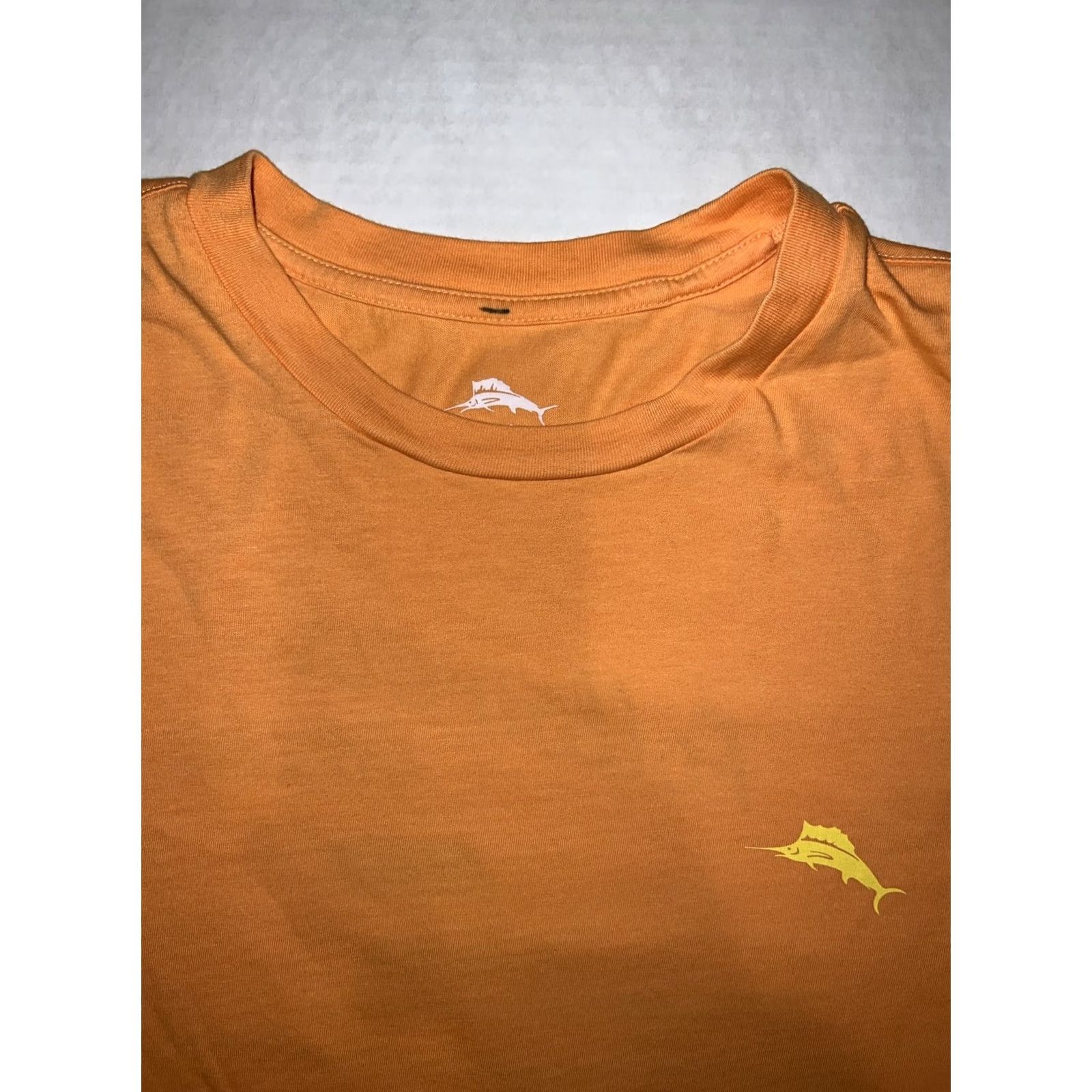 Tommy Bahama VINTAGE Tommy Bahama Shirt Mens M Orange Navy Beach Bohemian California Florida Tropical Logo 2-Sided Crew Neck Short Sleeve Cotton Knit Size US M / EU 48-50 / 2 - 4 Thumbnail