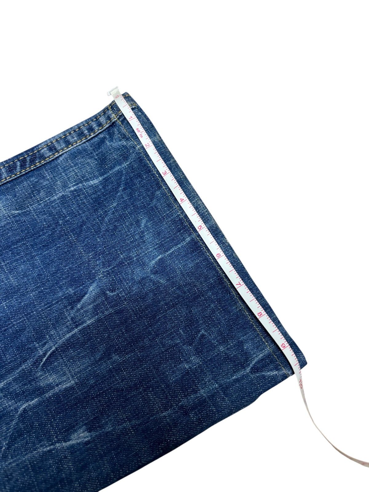 Japanese Brand Y2K Red Pepper Wide Flare Denim Jeans Size 30" / US 8 / IT 44 - 13 Thumbnail