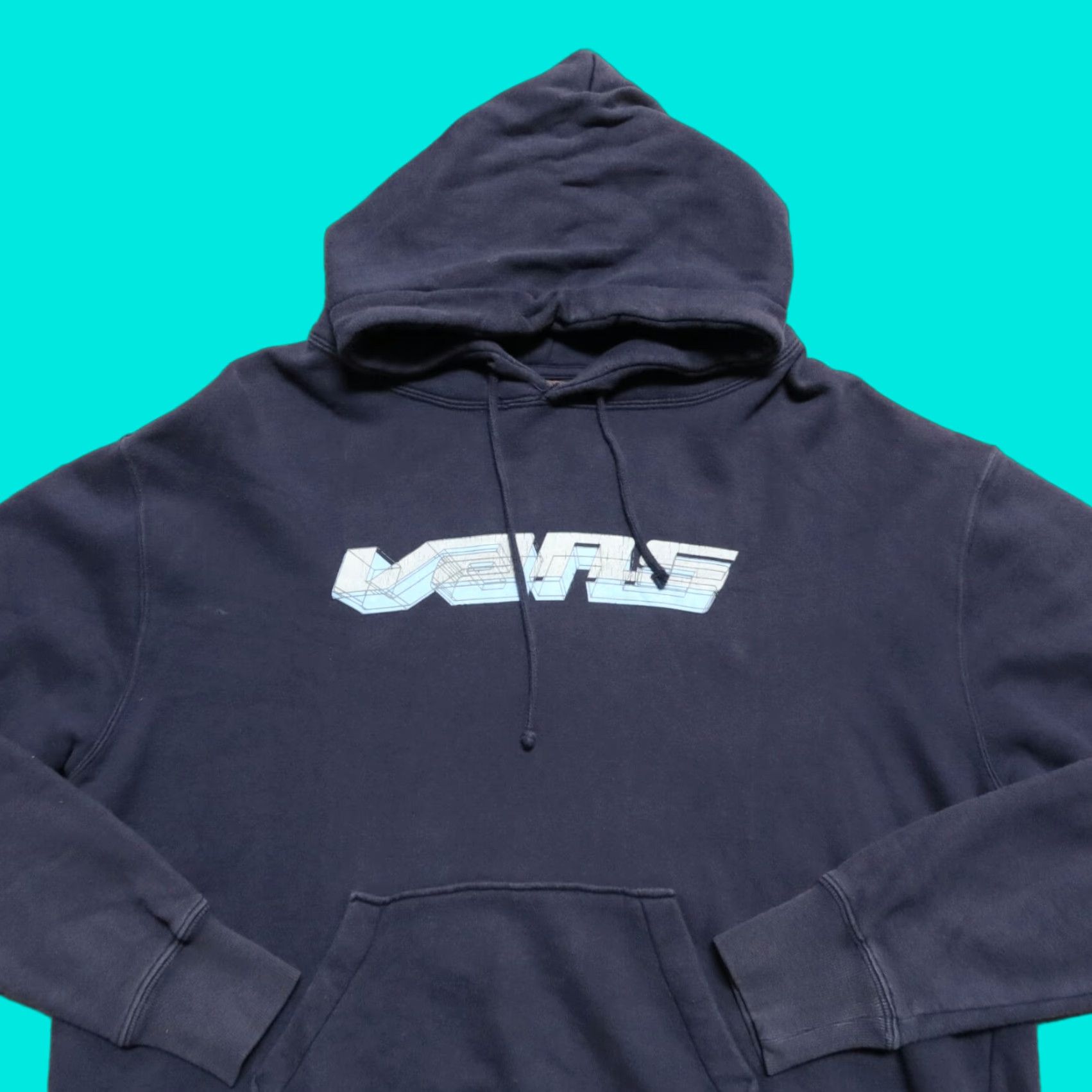 Vans VINTAGE Vans Logo Hoodie Sweatshirt M Navy Mens 90s Skate Size US M / EU 48-50 / 2 - 1 Thumbnail
