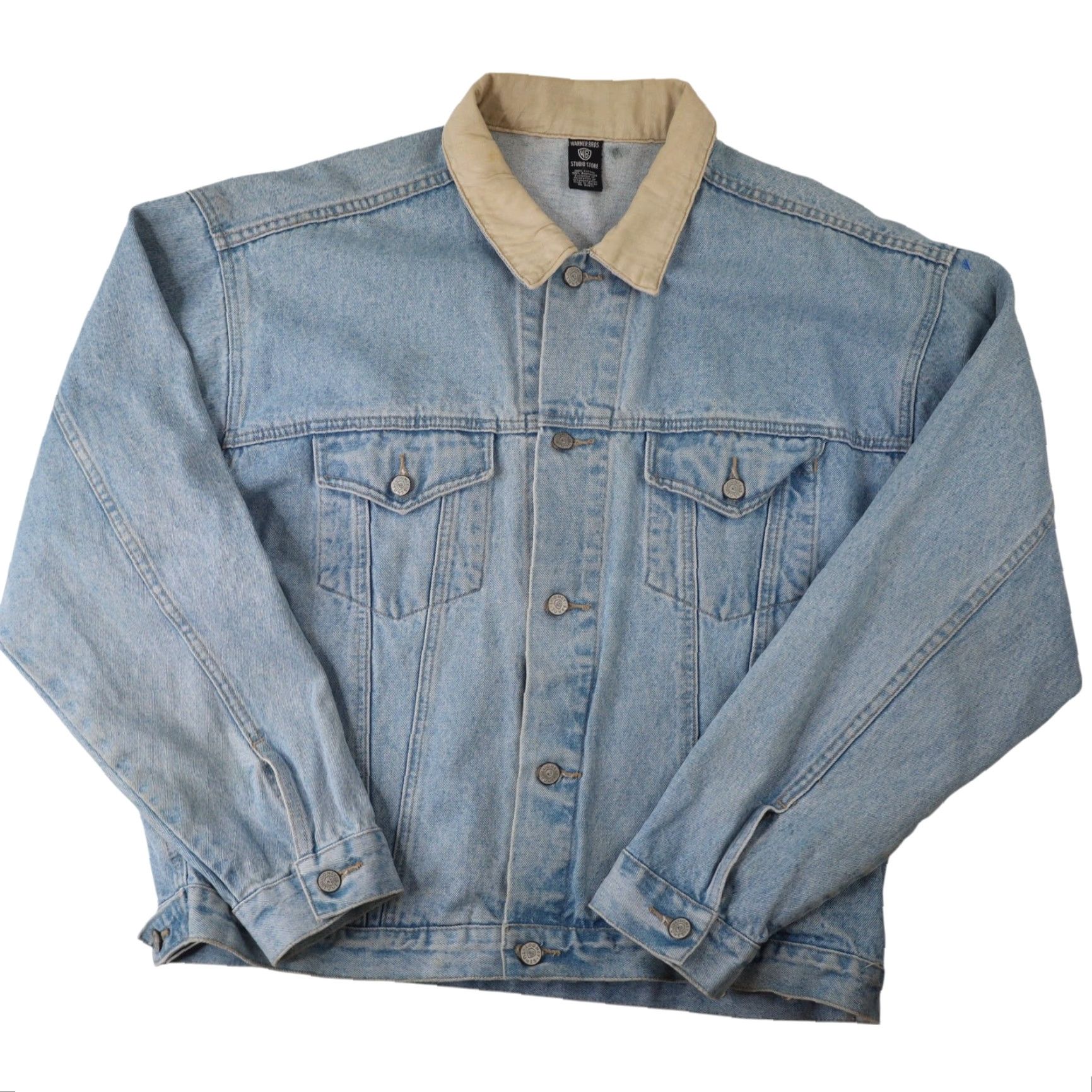 Vintage VINTAGE Looney Tunes "Thats all Folks" Denim Jacket Mens Large Blue Jacket Size US L / EU 52-54 / 3 - 2 Thumbnail