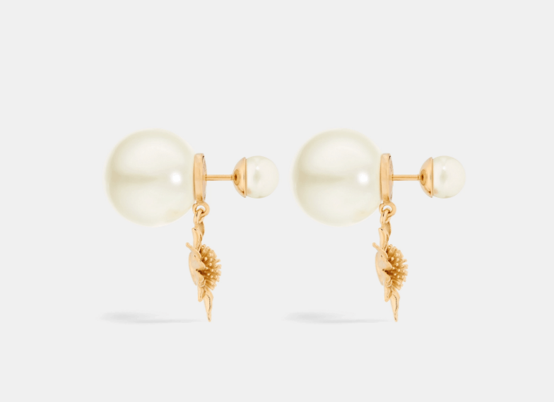 Dior o1w1db10126 E3647W Size : OS / Earrings in Gold/White Size ONE SIZE - 2 Thumbnail