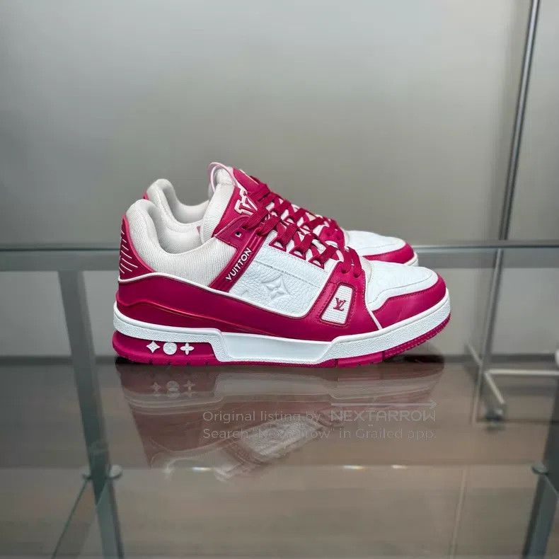 Louis Vuitton Louis Vuitton TRAINER rose red shoes Size US 7.5 / EU 40-41 - 5 Thumbnail