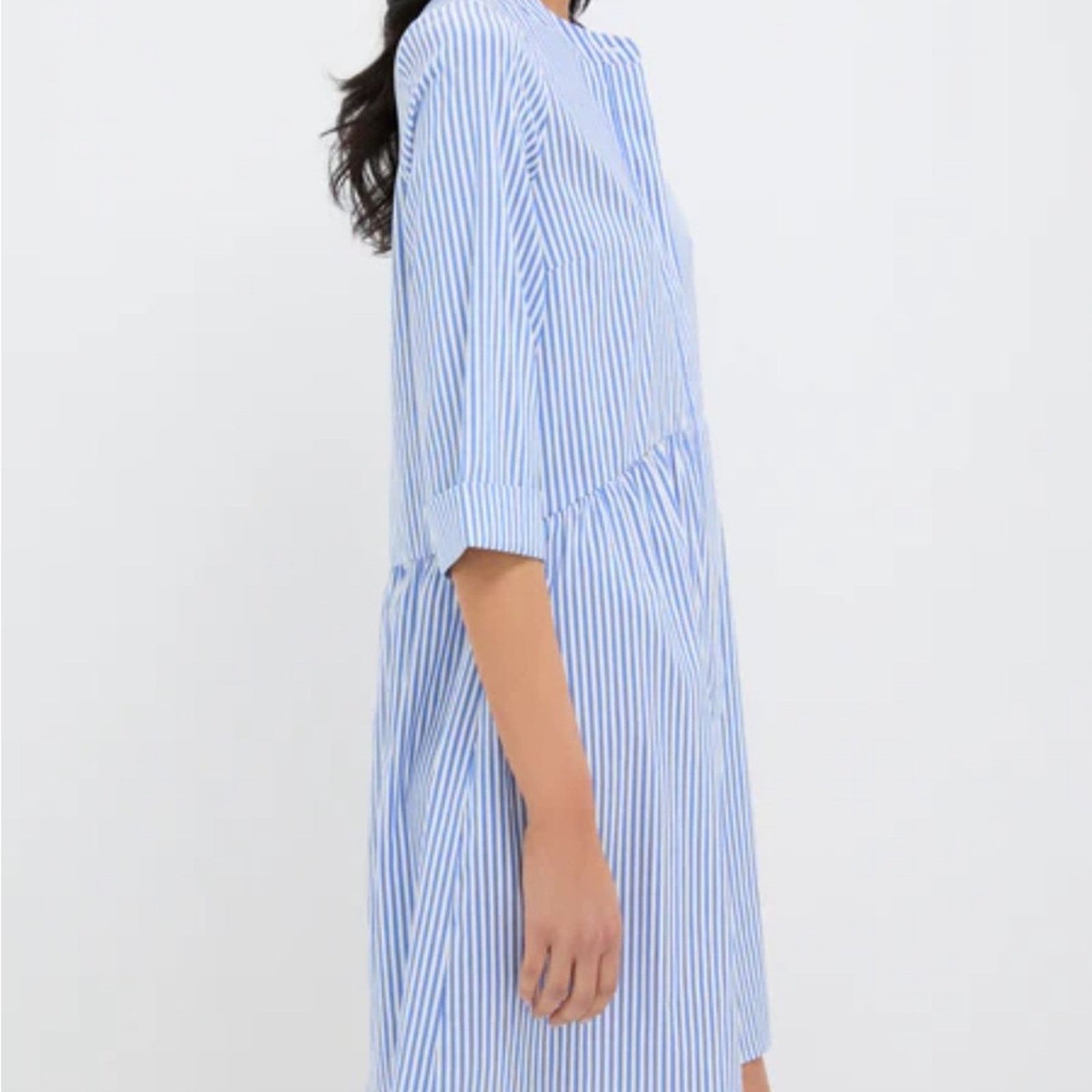 & Other Stories Tuckernuck Blue and White Striped Royal Shirtdress Size S / US 4 / IT 40 - 2 Thumbnail