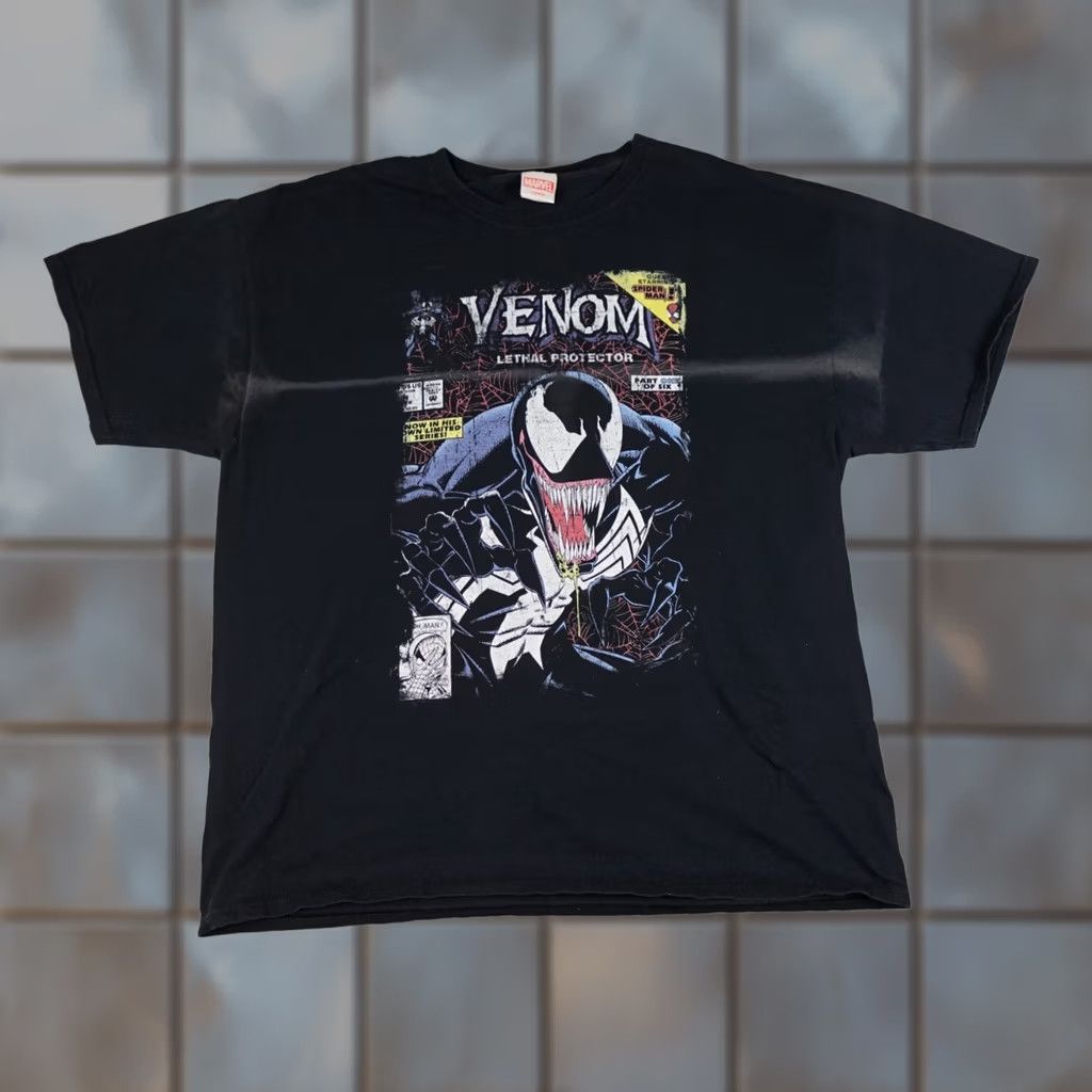 Vintage Venom Shirt Marvel Mens XL Black Graphic Short Sleeve Comic Tee Size US XL / EU 56 / 4 - 1 Thumbnail