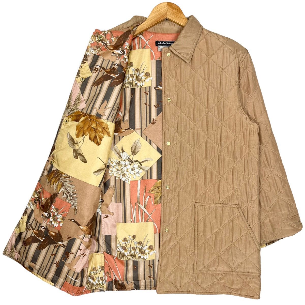 Vintage Salvatore Ferragamo Silk Quilted Jacket