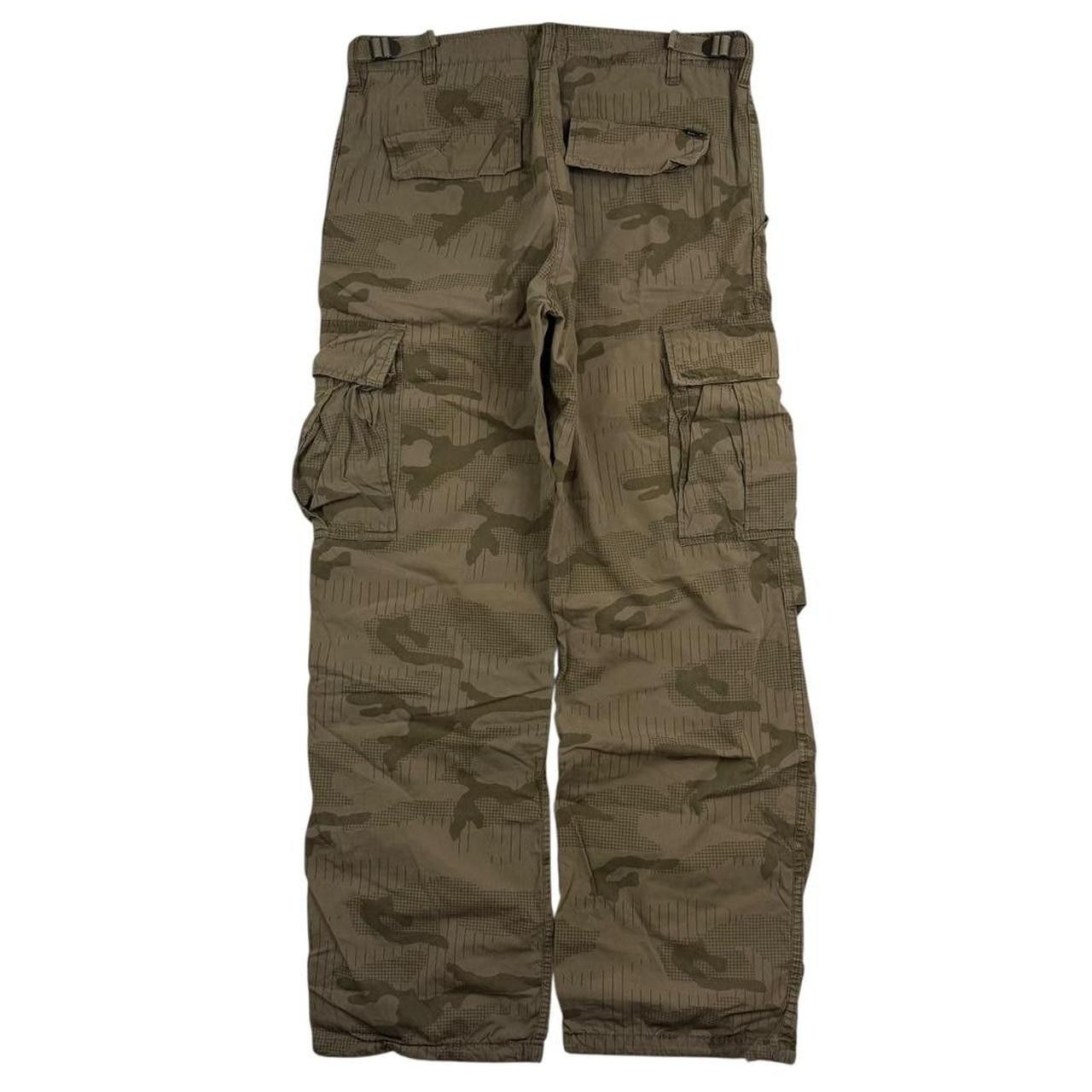 Stussy Vintage 2000s Stussy Camo Cargo Trousers Khaki - Waist: 33” Size US 33 - 2 Thumbnail