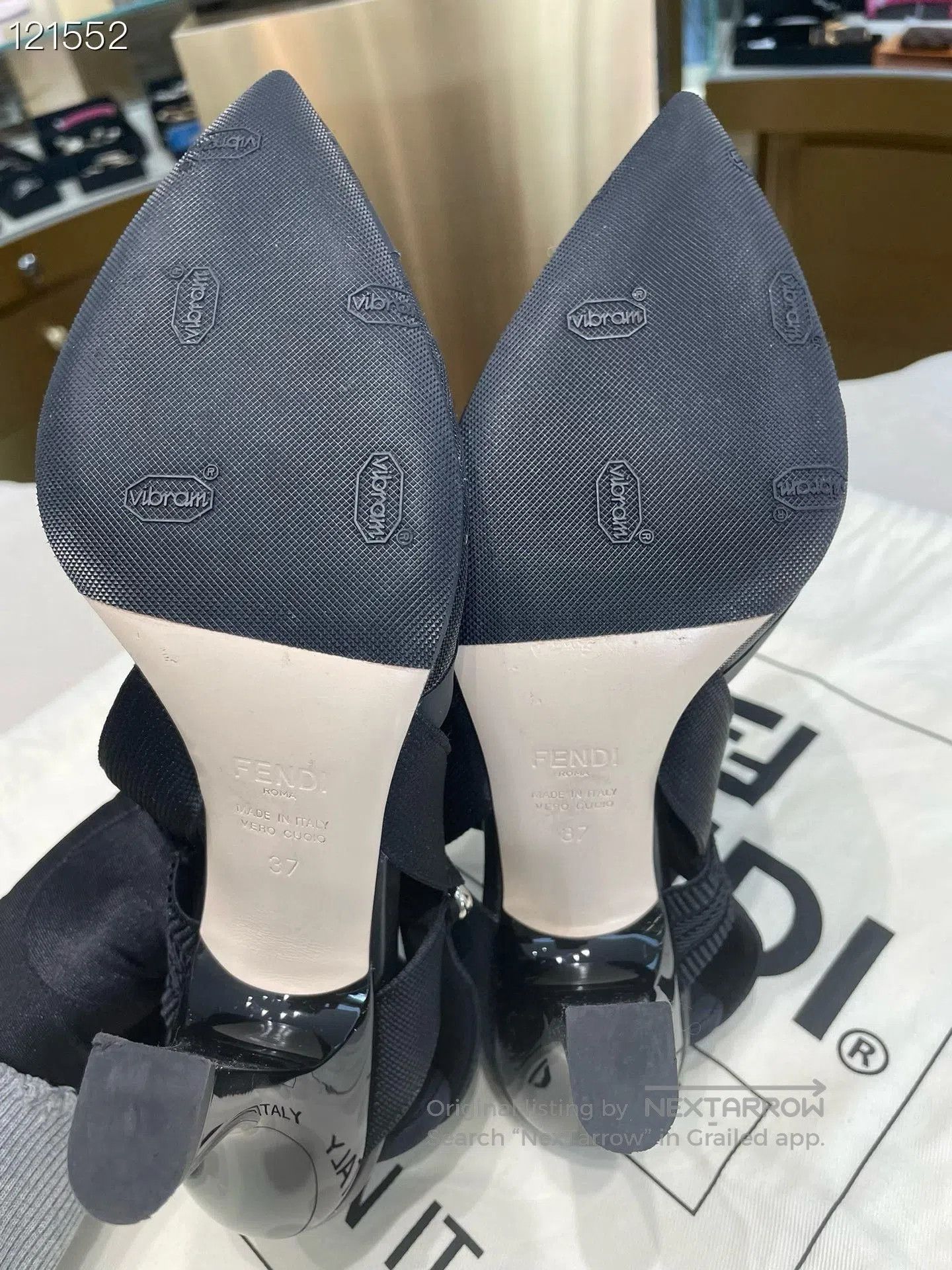 Fendi Fendi Colibrì Black Mesh Pointed Heels. Size US 6 / IT 36 - 6 Thumbnail