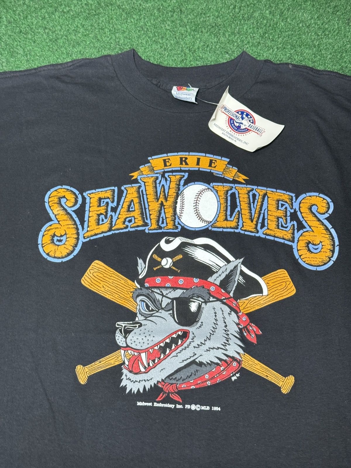 Vintage Erie Seawolves NWT Vintage 90s Logo Baseball XL T Shirt Size US XL / EU 56 / 4 - 2 Thumbnail