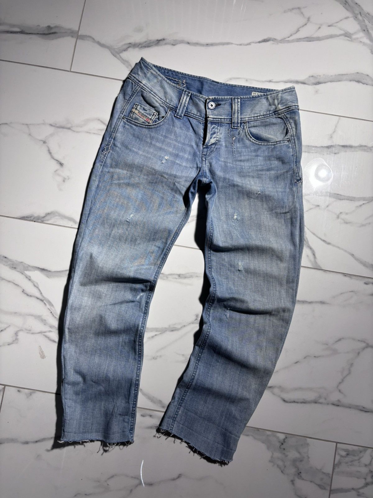 Diesel Y2K Diesel Jeans Vintage Light Blue Distressed 00’s Japanese Size 29" - 4 Thumbnail