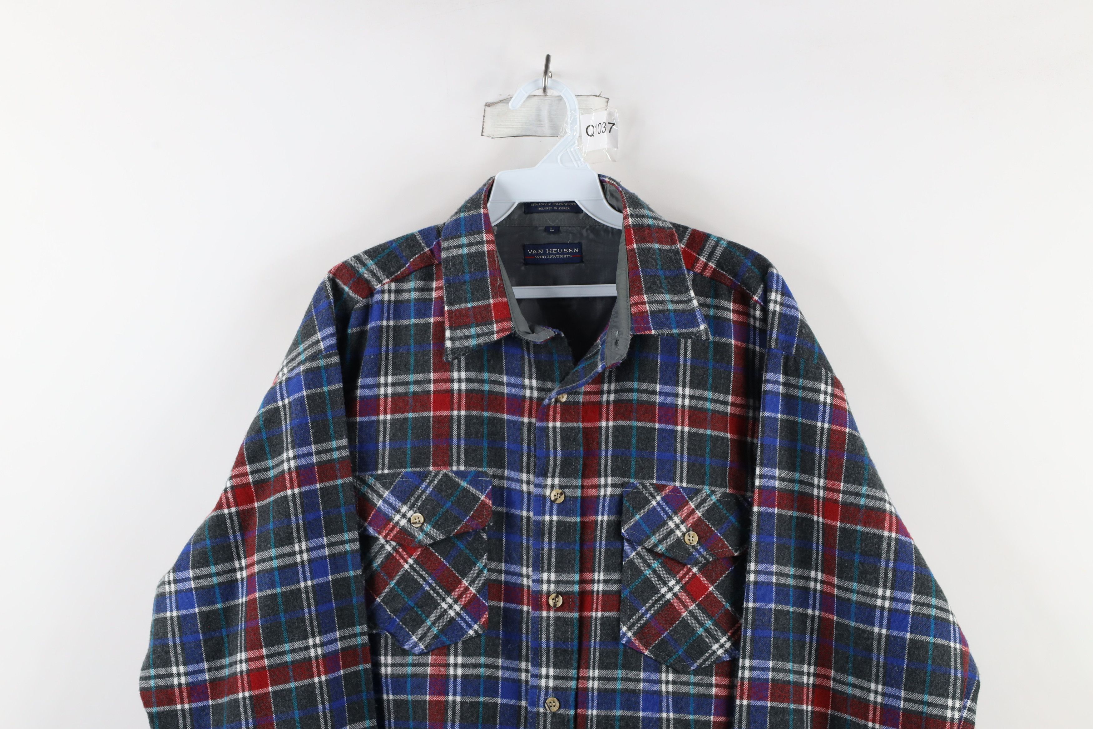 Vintage Vintage 70s Streetwear Pocket Collared Button Shirt Plaid Size US L / EU 52-54 / 3 - 2 Thumbnail
