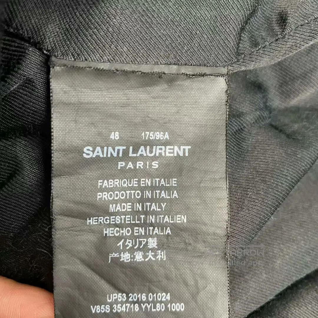 Saint Laurent Paris black and white baseball jacket by Saint Laurent. Size US L / EU 52-54 / 3 - 4 Thumbnail