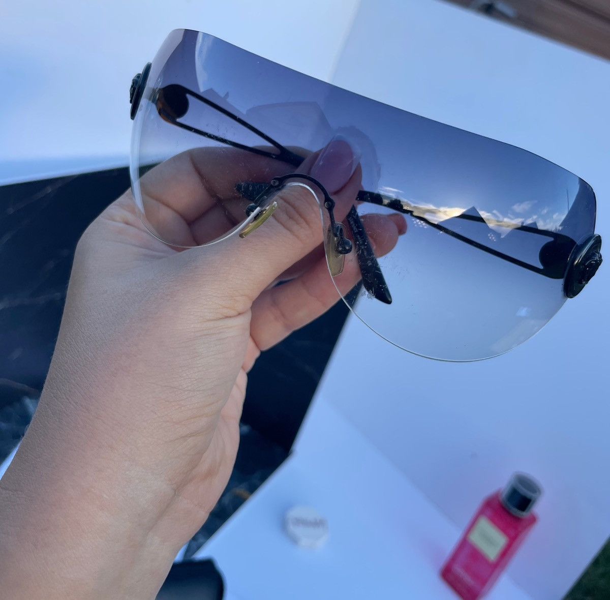 Versace Versace vintage mask sunglasses mod 2036 Size ONE SIZE - 11 Thumbnail