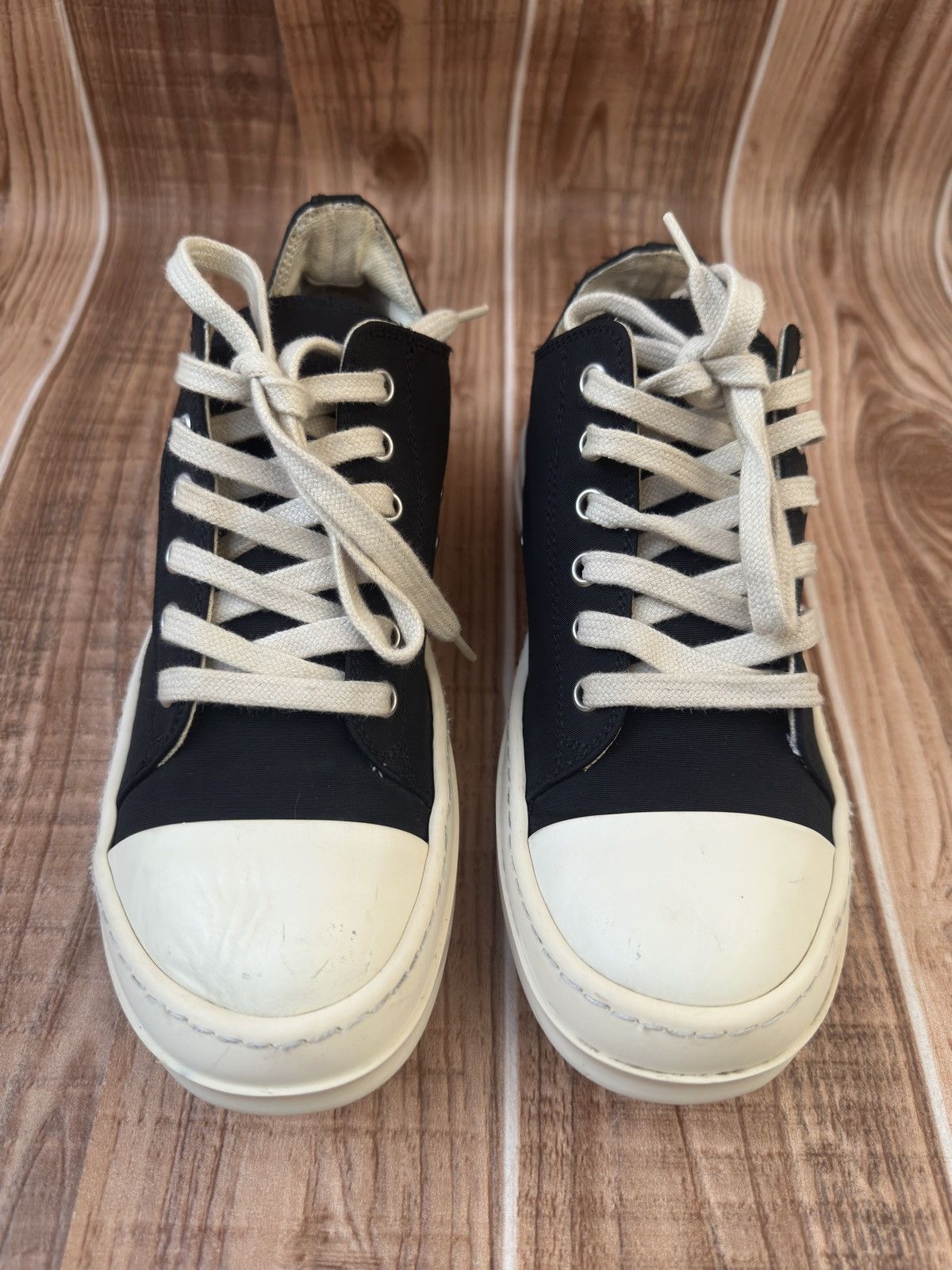 Rick Owens Rick Owens DRKSHDW Nylon Ramones Low Top Sneakers Size US 6 / IT 36 - 2 Thumbnail