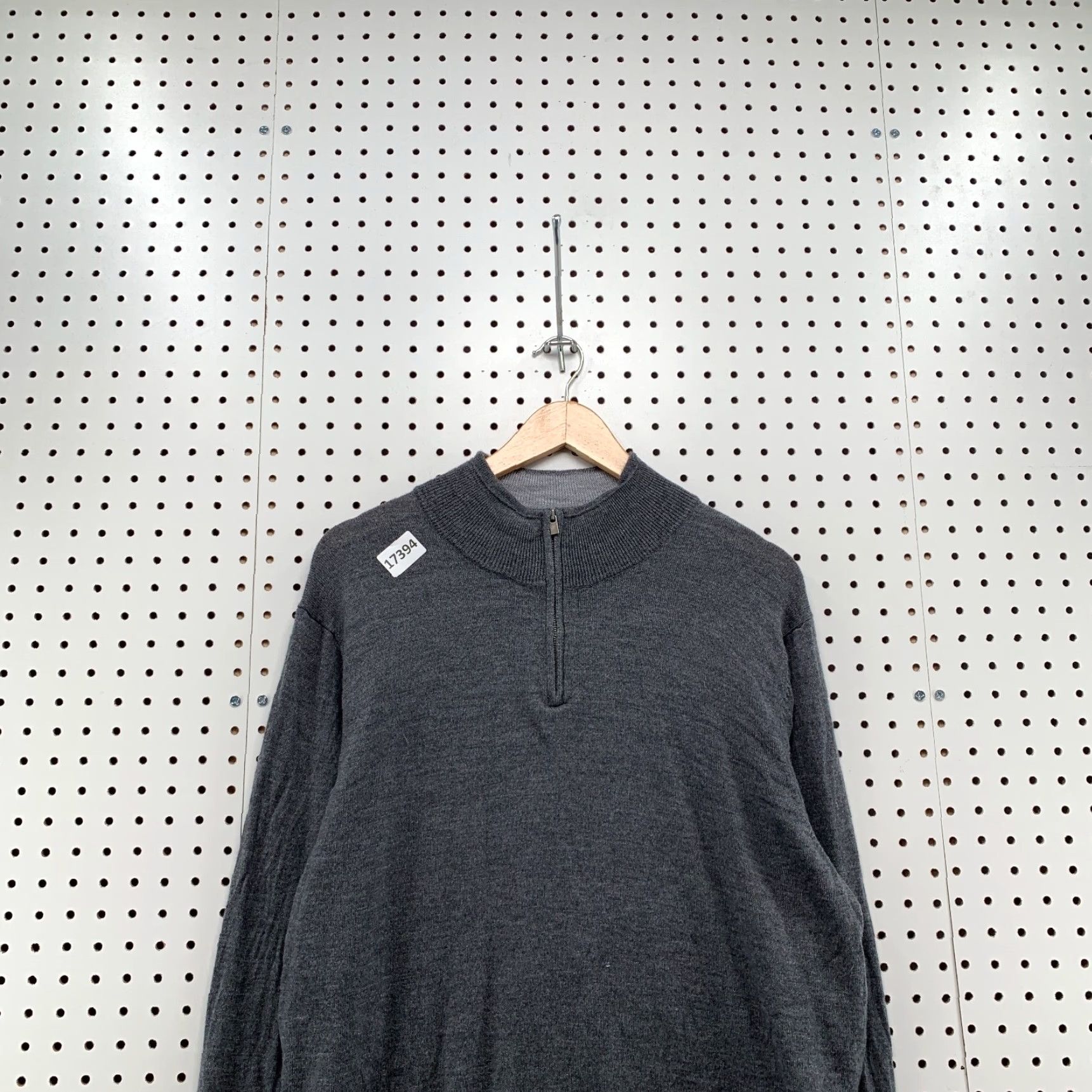 Nordstrom VINTAGE Nordstrom 100% Wool Sweater 1/4 Zip Pullover Mens XL Gray Lightweight Wool Dress Knit Pullover Mens XL Gray Size US XL / EU 56 / 4 - 5 Thumbnail