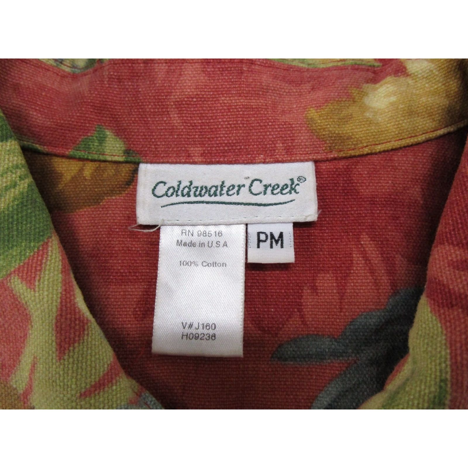 Coldwater Creek VINTAGE Coldwater Creek Jacket Tapestry Tropical Button Up Petite M Cotton Size M / US 6-8 / IT 42-44 - 2 Thumbnail