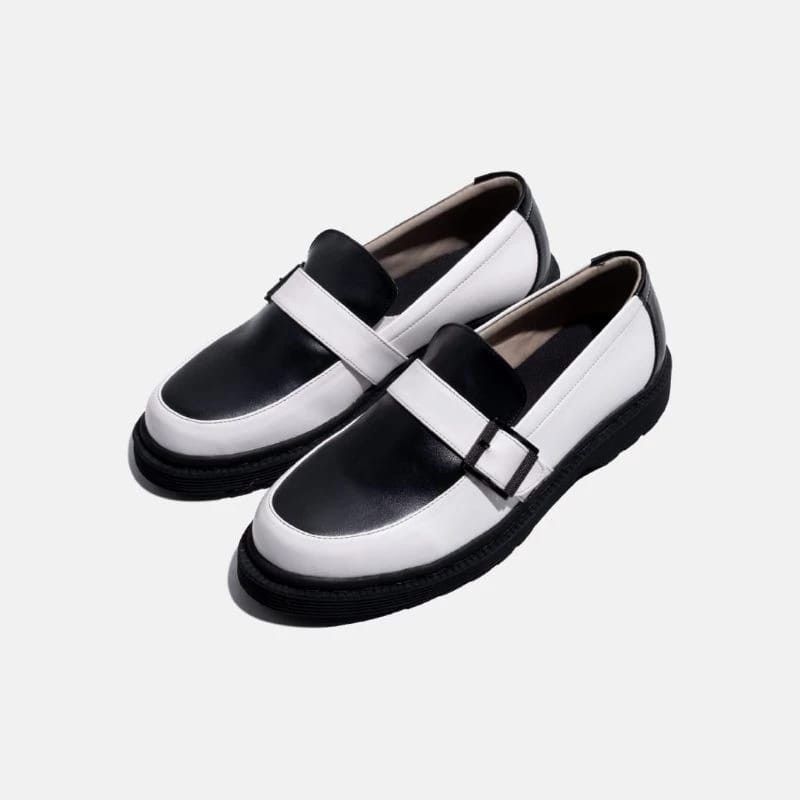 Designer Mens Chubbs Loafer Black White Size US 10 / EU 43 - 1 Thumbnail