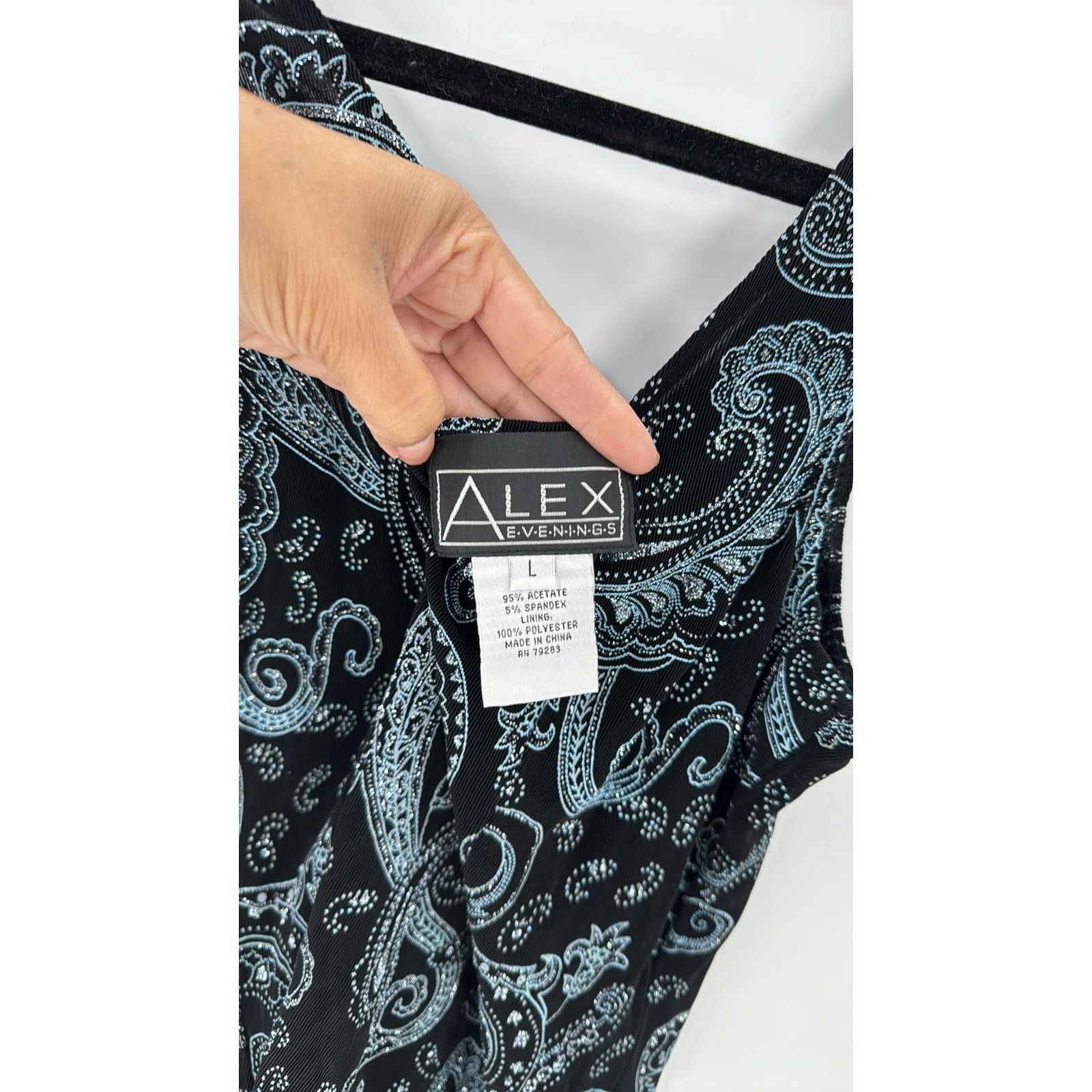Vintage Vintage Alex Evenings 90s Sparkle Glitter tank top Y2K Size L / US 10 / IT 46 - 5 Thumbnail
