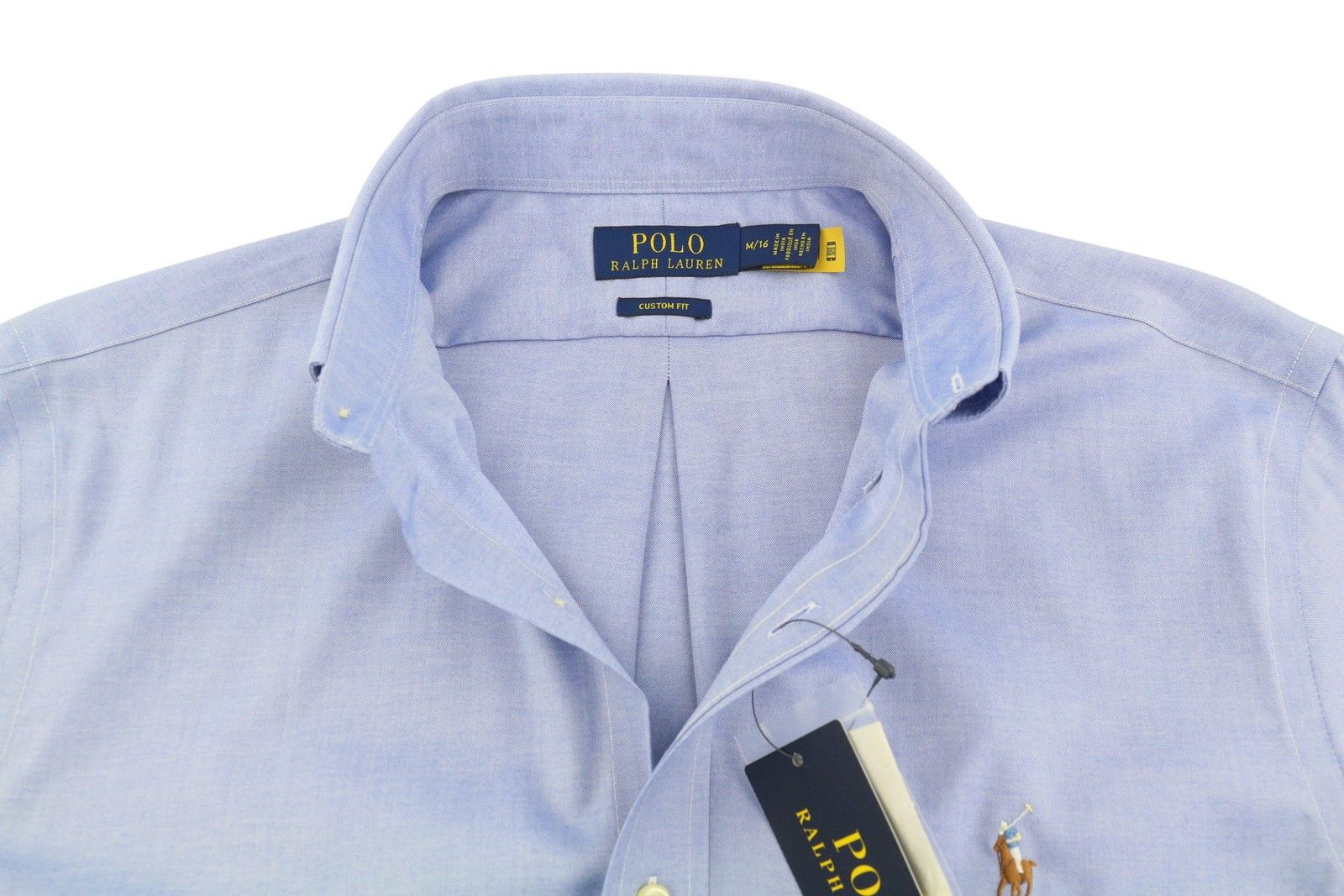Ralph Lauren CORE REPLEN M Blue Button Down Neck Custom Shirt 87000 Size US M / EU 48-50 / 2 - 3 Thumbnail