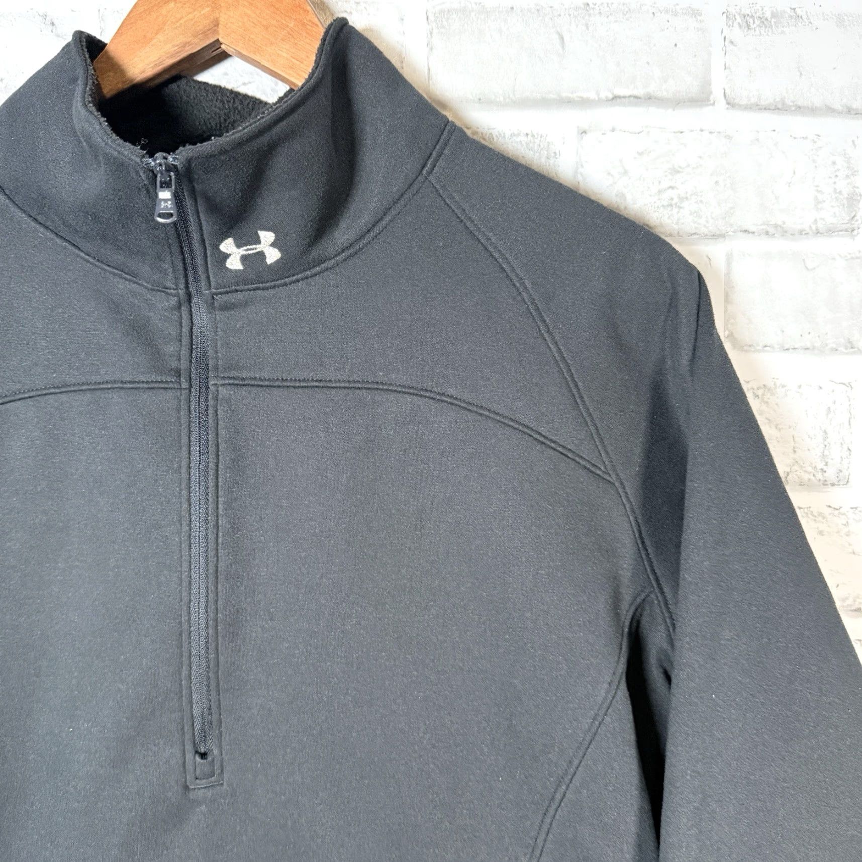 Under Armour Under Armour Black Fleece Lined Half Zip Pullover Mens Size L Size US L / EU 52-54 / 3 - 2 Thumbnail