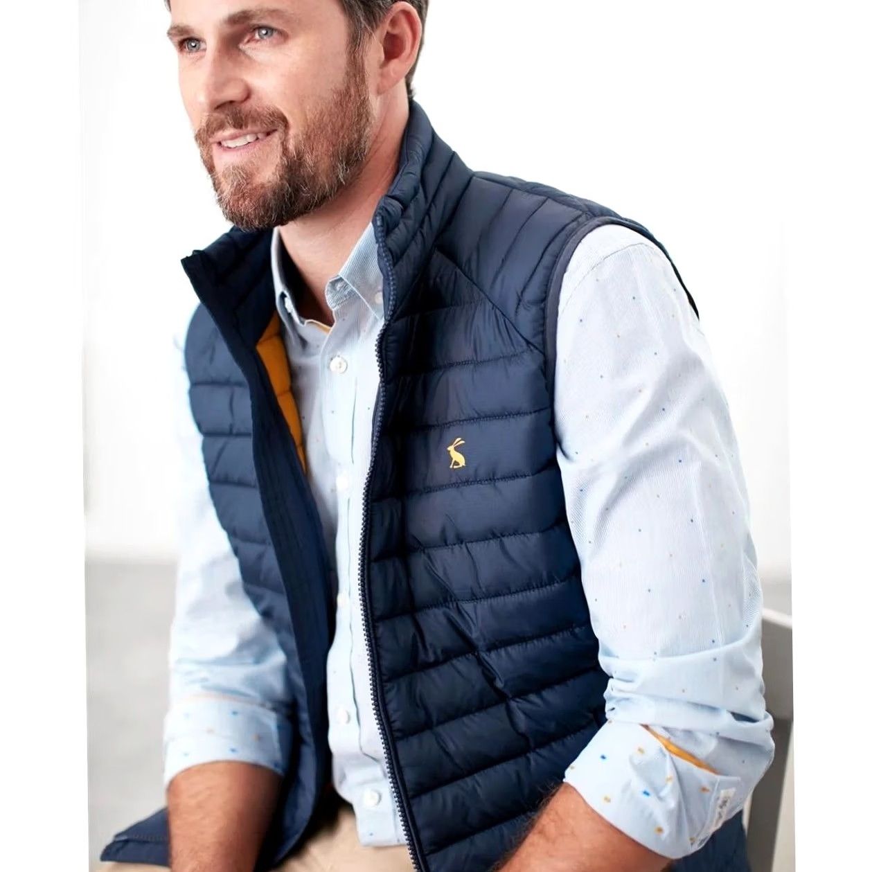 Vintage Joules Vest Go To Gilet Lightweight Puffer Navy Blue Full Zip Size Large Mens Size US L / EU 52-54 / 3 - 6 Thumbnail
