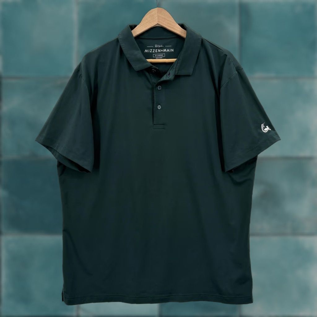 Mizzen+Main Mizzen+Main Polo Shirt Mens XL Green Short Sleeve Golf Performance Stretch Top Size US XL / EU 56 / 4 - 1 Thumbnail