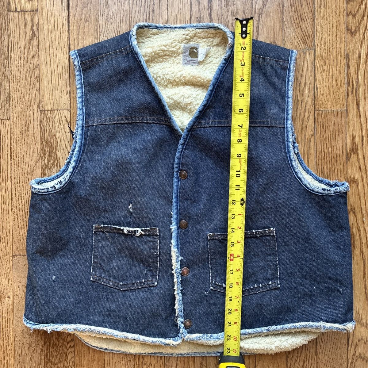 Carhartt Vintage Carhartt Denim Vest Men's XL Sherpa 70s Workwear Size US XL / EU 56 / 4 - 11 Thumbnail