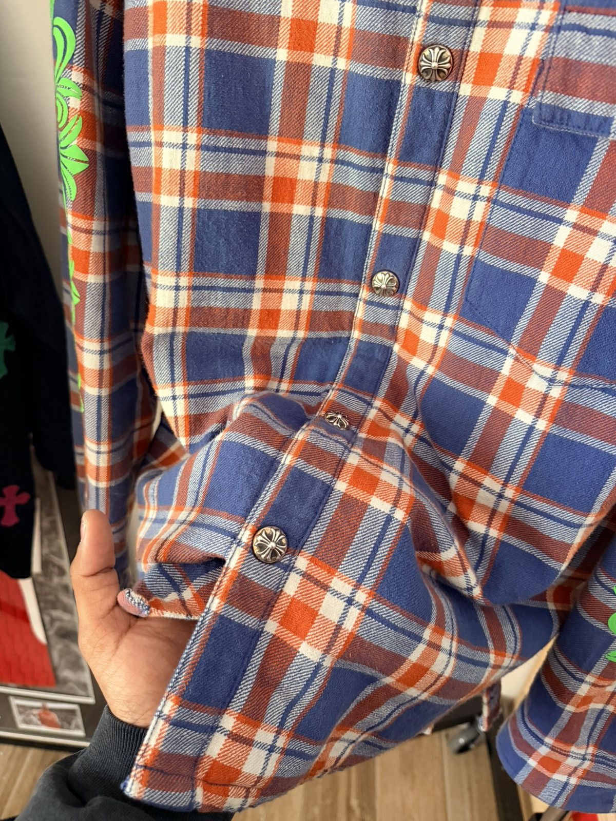 Chrome Hearts Chrome Heart Padded Flannel Button Up XL Size US XL / EU 56 / 4 - 4 Thumbnail