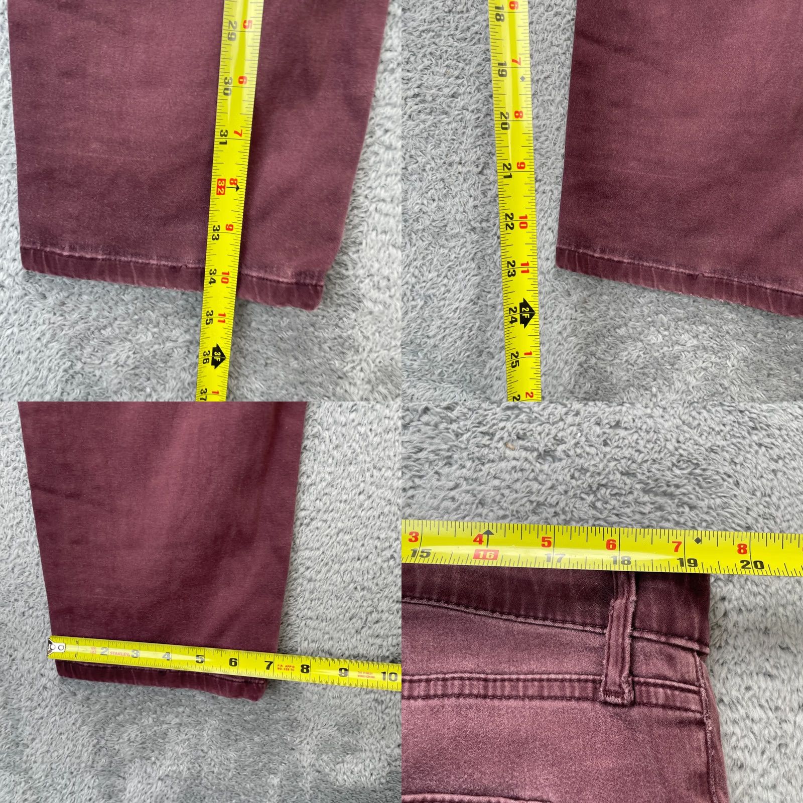 Uniqlo Uniqlo Pants Mens XL Red Ankle Cropped Cotton Stretch Straight Leg 5-Pocket Design Button Zipper Front Flat Front Wear Casual Workwear City Preppy Size US 36 / EU 52 - 8 Thumbnail