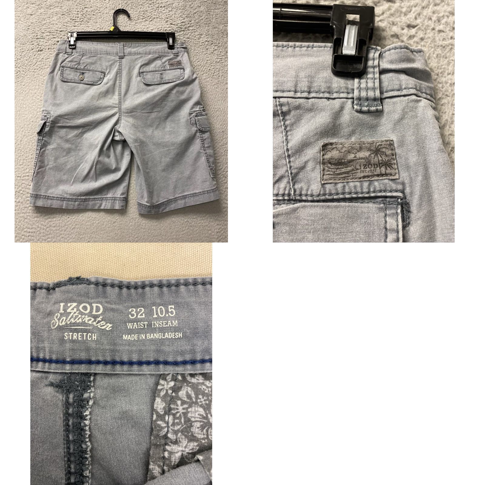 Izod IZOD Men's Chino Shorts Khaki 32in 10.5in Inseam Casual Stretch Outdoor Size US 32 / EU 48 - 8 Thumbnail