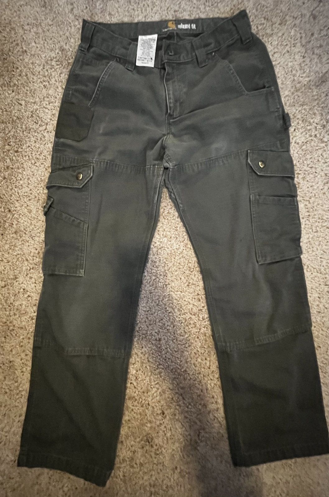 image of Vintage Carhartt Forrest Green Dungarees, Men's (Size 30)