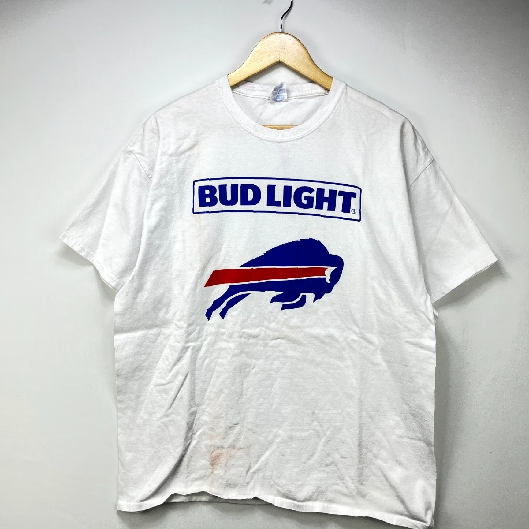 NFL VINTAGE Buffalo Bills Bud Light T-Shirt NFL XL Shirt Men White Size US XL / EU 56 / 4 - 2 Thumbnail