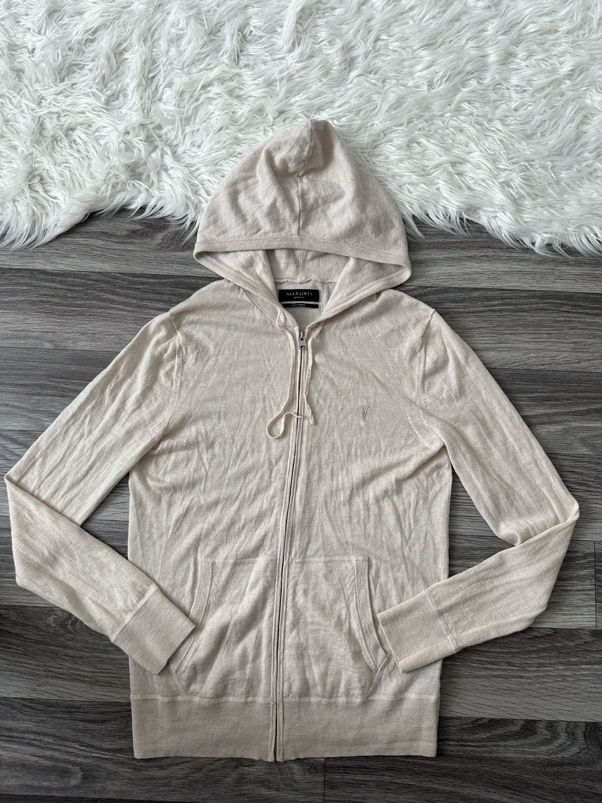 Allsaints All Saint Merino Beige Zip Hoodie size M hype oldmoney Size US M / EU 48-50 / 2 - 1 Thumbnail