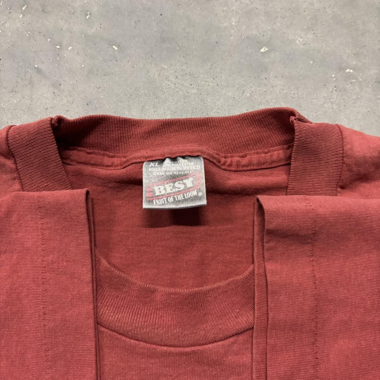 Japanese Brand × Vintage Crazy Vintage 90s Faded Red Bowling Single Stitch Graphic Tee! Size US XL / EU 56 / 4 - 3 Thumbnail