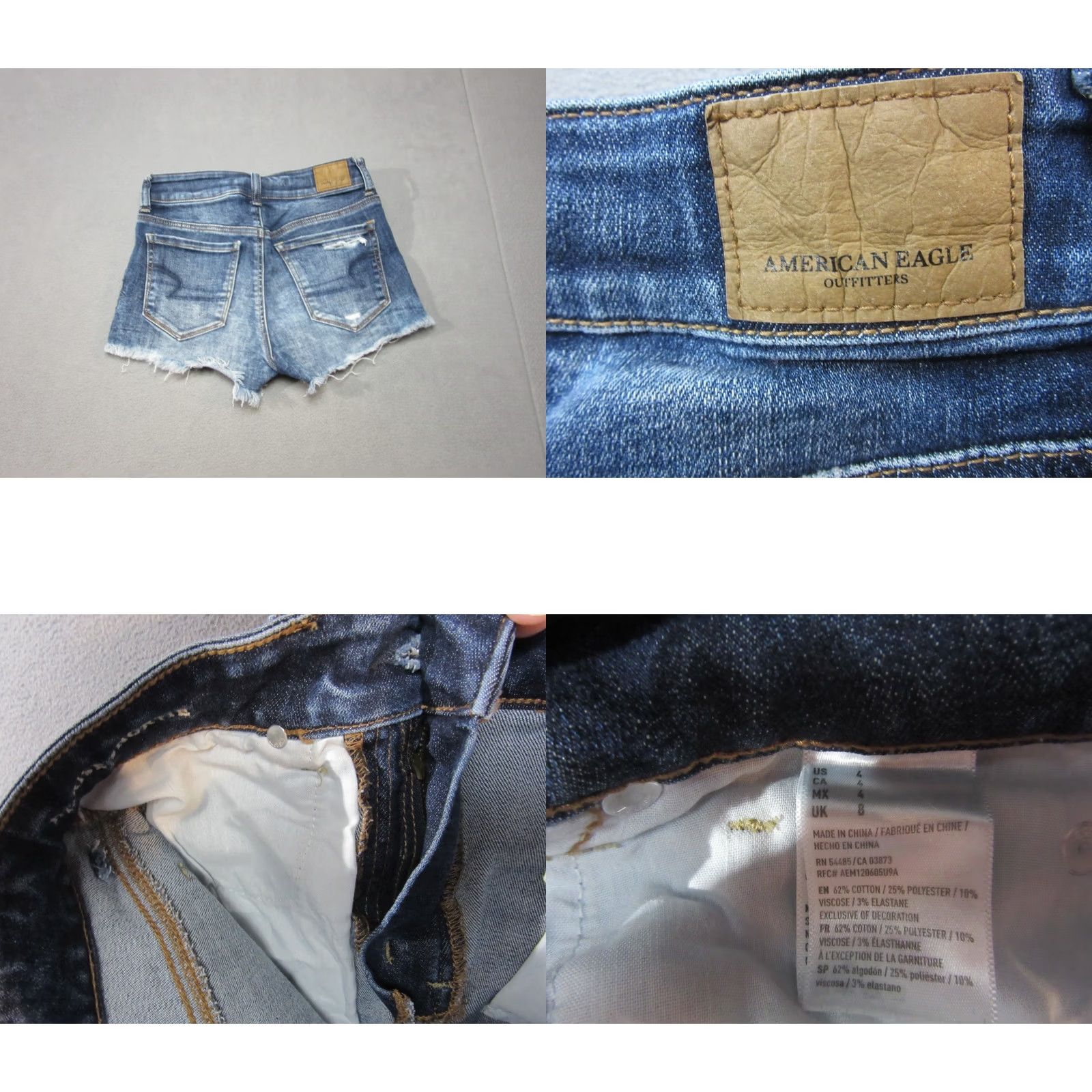 American Eagle Outfitters American Eagle Outfitters Womens 4 Blue Denim Floral Embroidery Raw Hem Shorts Size 27" / US 4 / IT 40 - 8 Thumbnail
